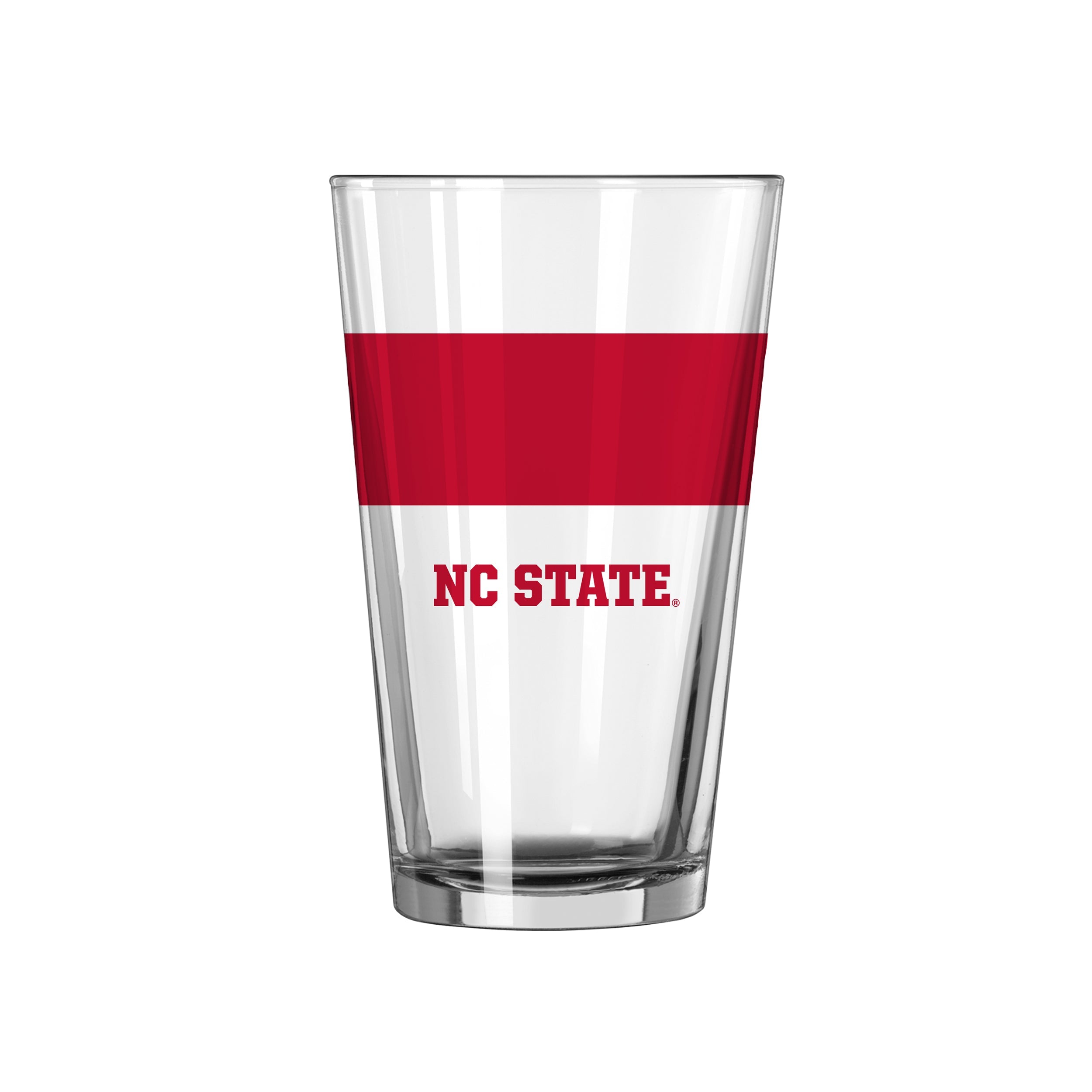 NC State 16oz Colorblock Pint Glass