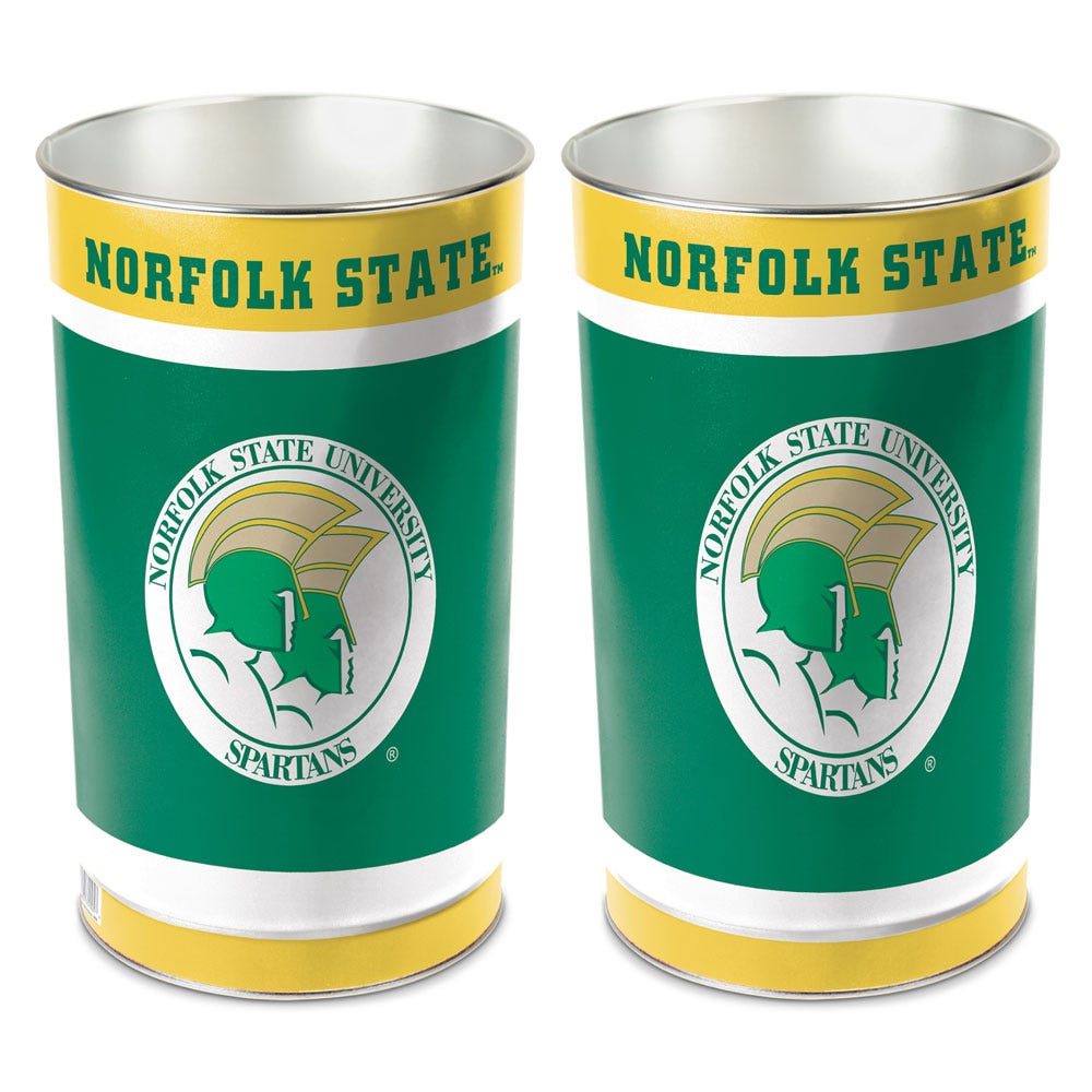 Norfolk State Spartans Wastebasket - tapered 15"H - Sports Gifts, Sports Memorabilia, Sports Collectibles, Fan Shop