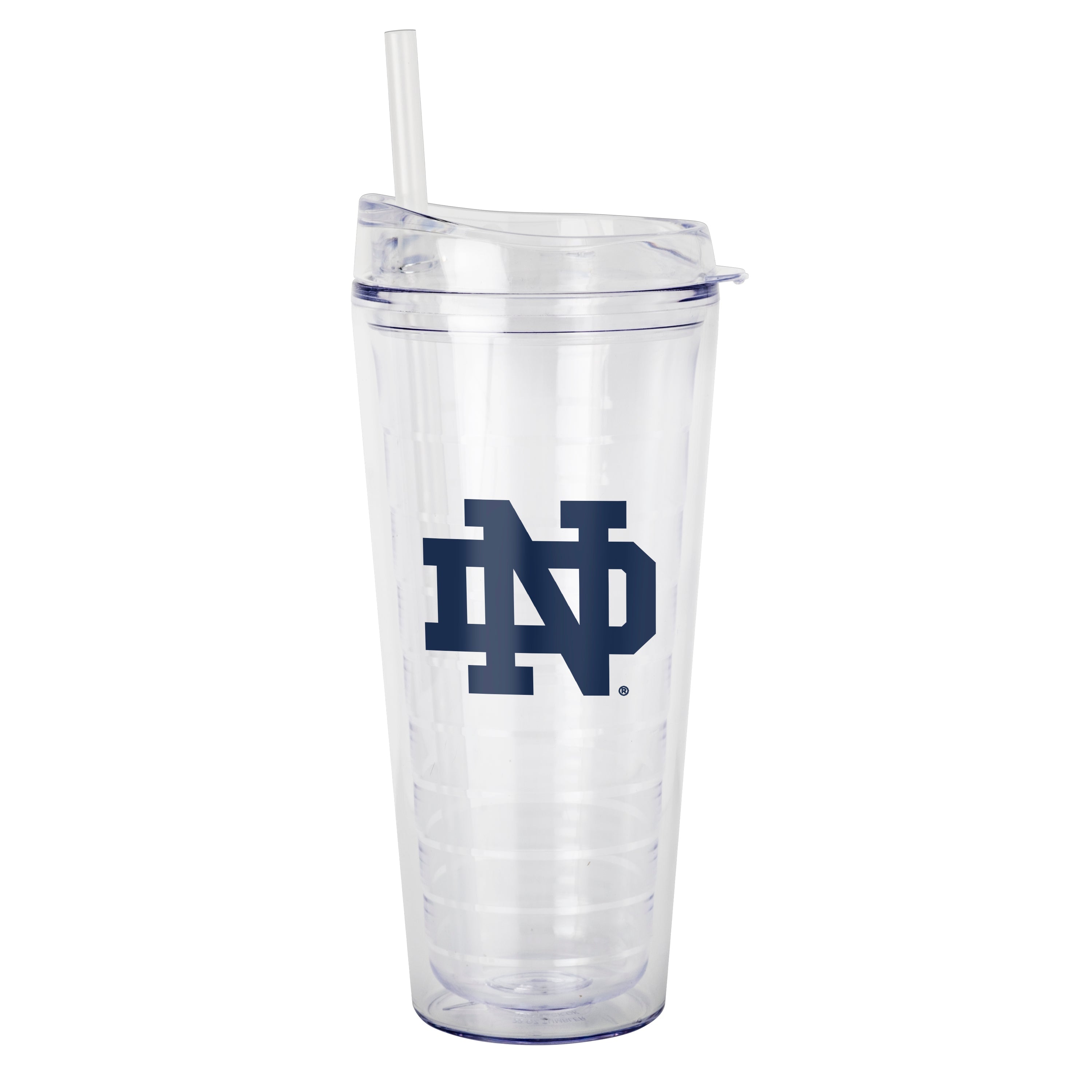 Notre Dame 22oz Flipside Dbl Wall Clear Tumbler