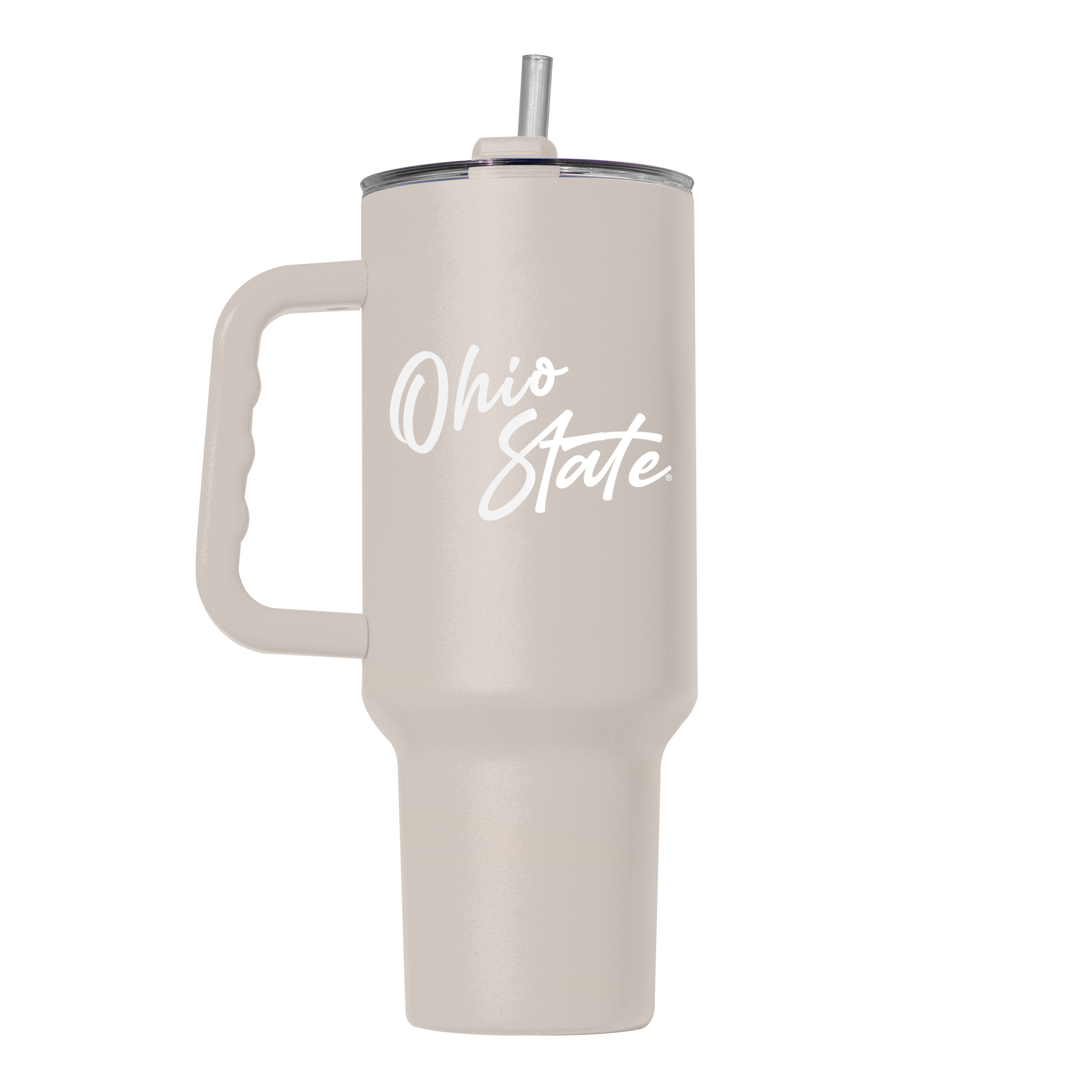 Ohio State 40oz Script Ohio State Sand Powder Coat Tumbler