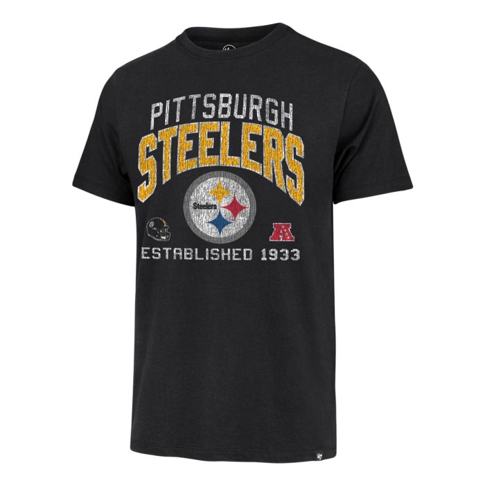 PITTSBURGH STEELERS FLINT BLACK TURNED UP FRANKLIN TEE MEN - Sports Collectibles, Sports Memorabilia, Sports Fan Shop, Sports Gifts