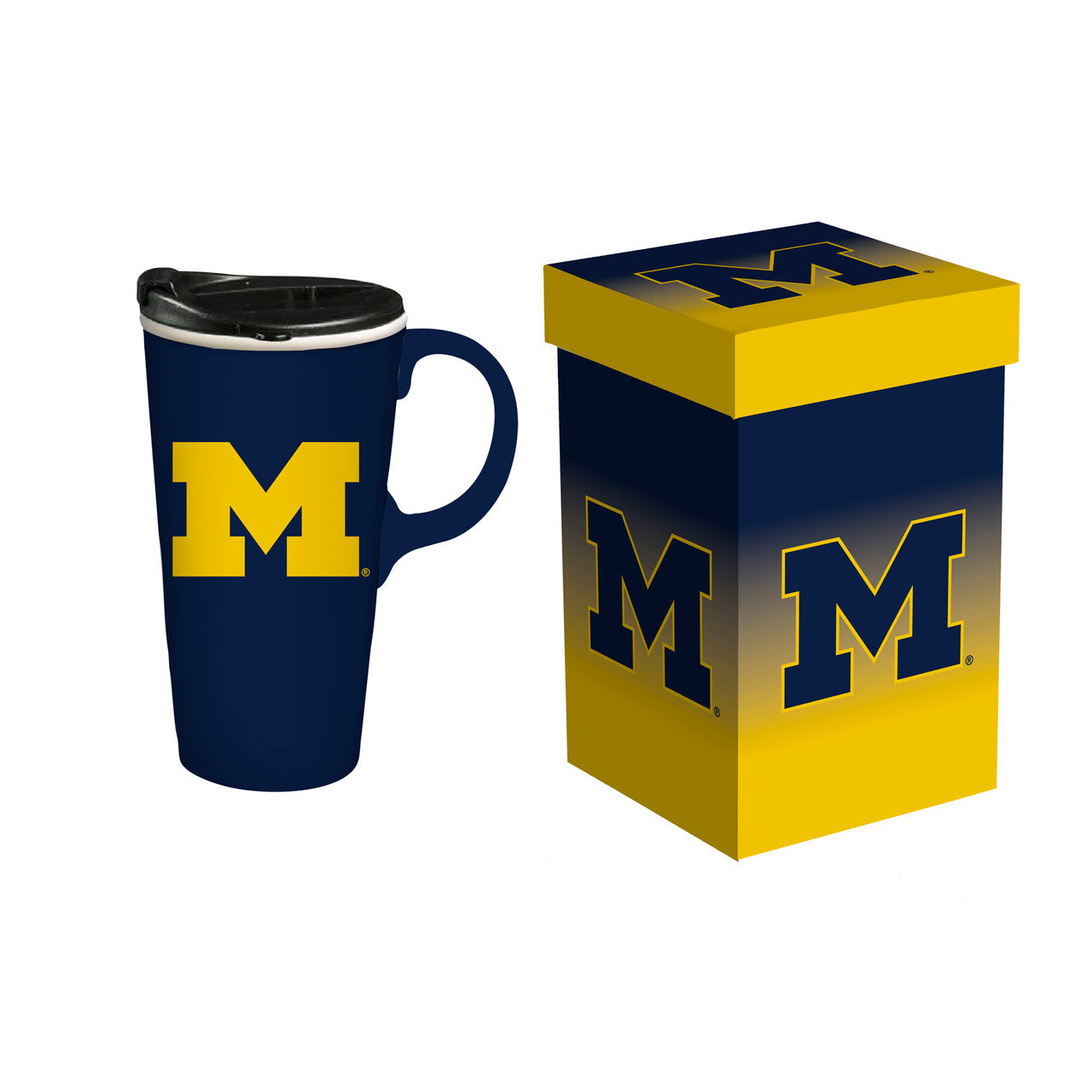 Michigan Wolverines Drink 17oz Travel Latte Boxed - Sports Collectibles, Sports Memorabilia, Sports Fan Shop, Sports Gifts