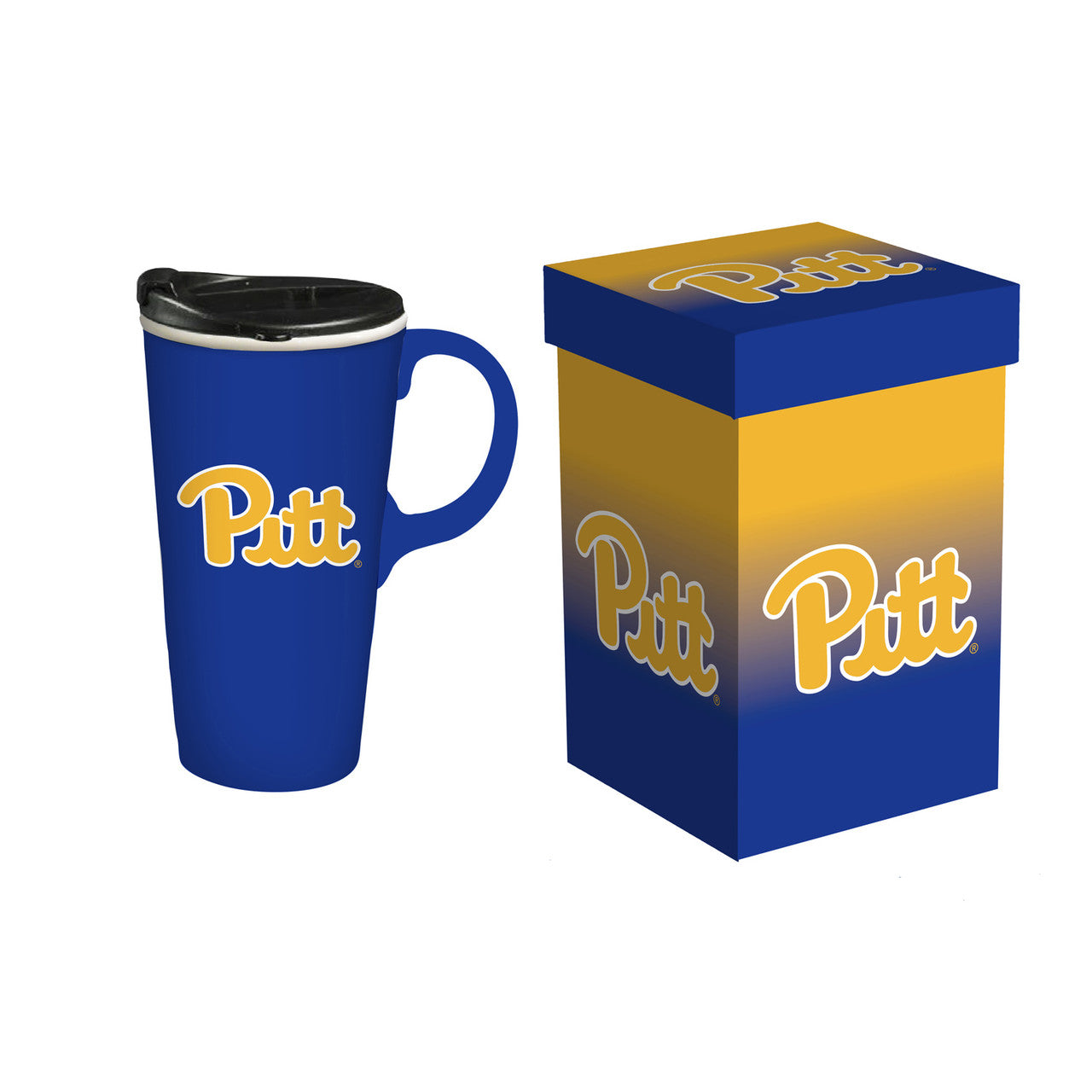 Pittsburgh Panthers Drink 17oz Travel Latte Boxed - Sports Collectibles, Sports Memorabilia, Sports Fan Shop, Sports Gifts