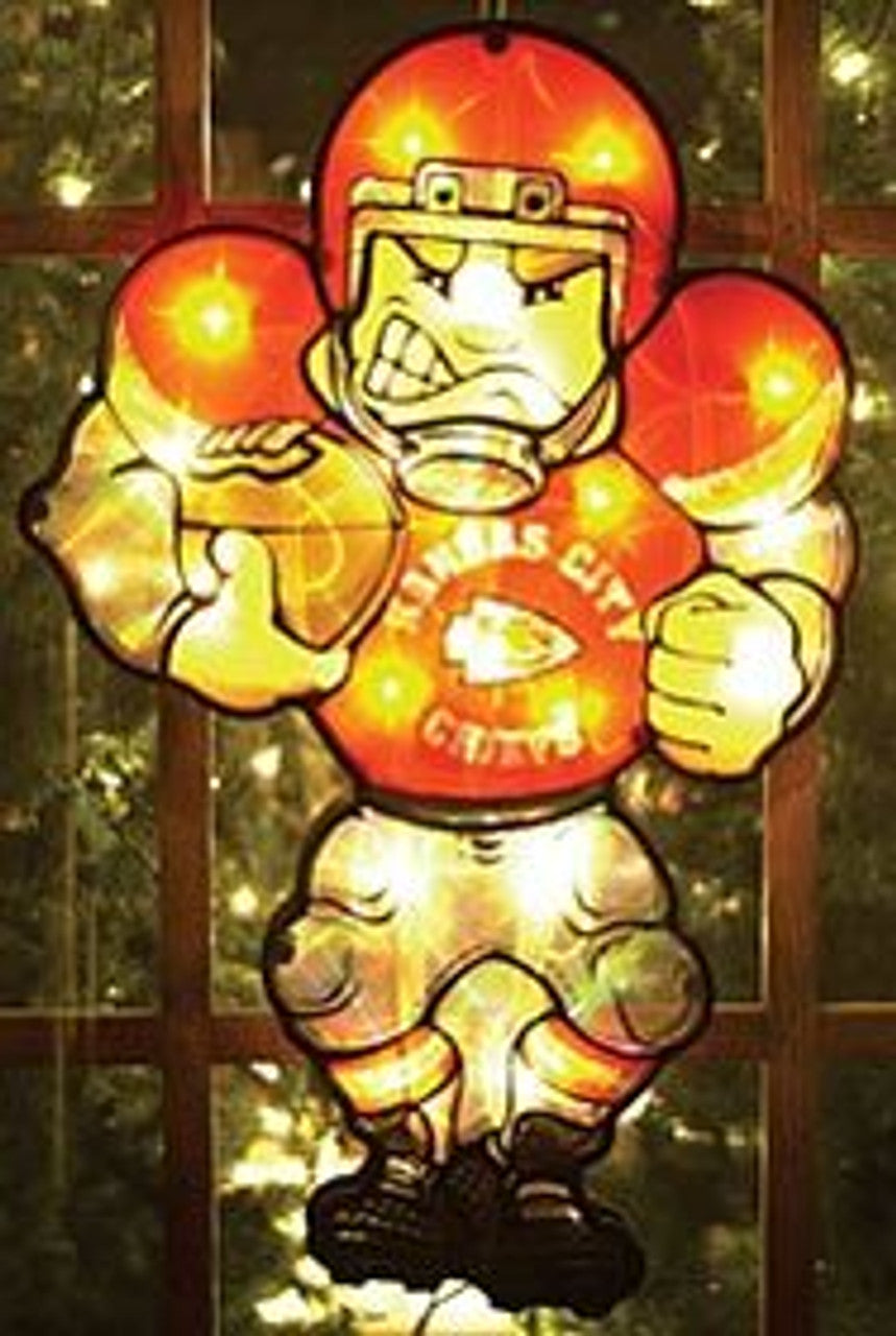 Kansas City Chiefs Window Light Up Player 20 Inch Double Sided CO - Sports Collectibles, Sports Memorabilia, Sports Fan Shop, Sports Gifts