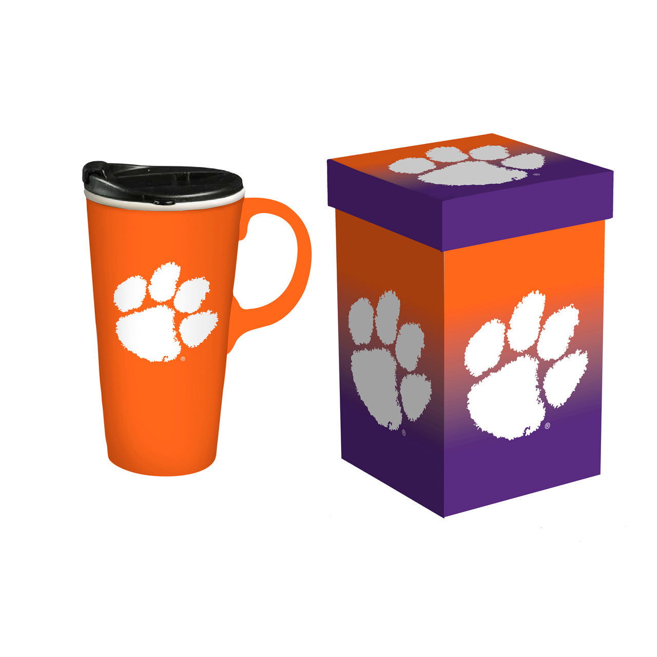 Clemson Tigers Drink 17oz Travel Latte Boxed - Sports Collectibles, Sports Memorabilia, Sports Fan Shop, Sports Gifts