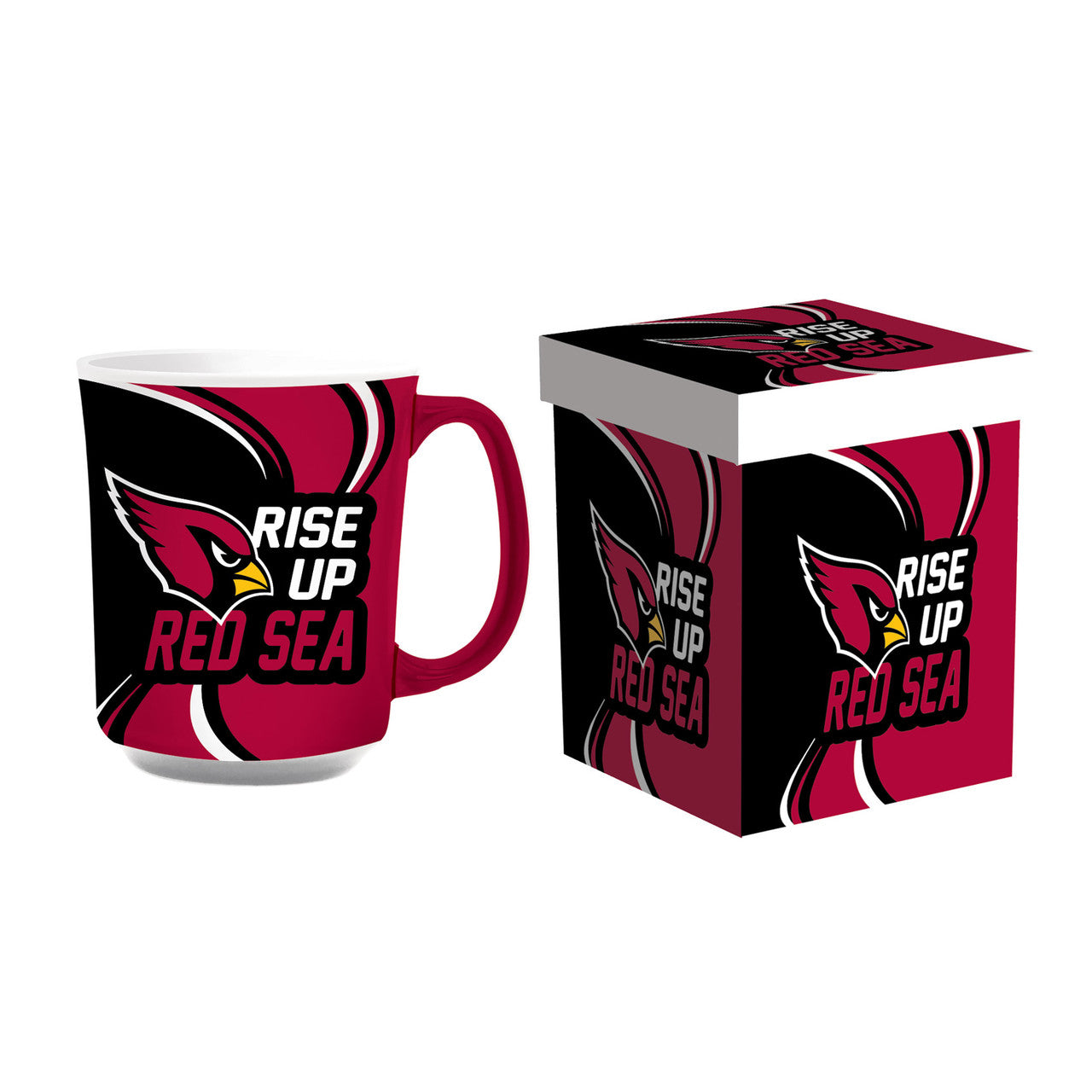 Arizona Cardinals Coffee Mug 14oz Ceramic with Matching Box - Sports Collectibles, Sports Memorabilia, Sports Fan Shop, Sports Gifts