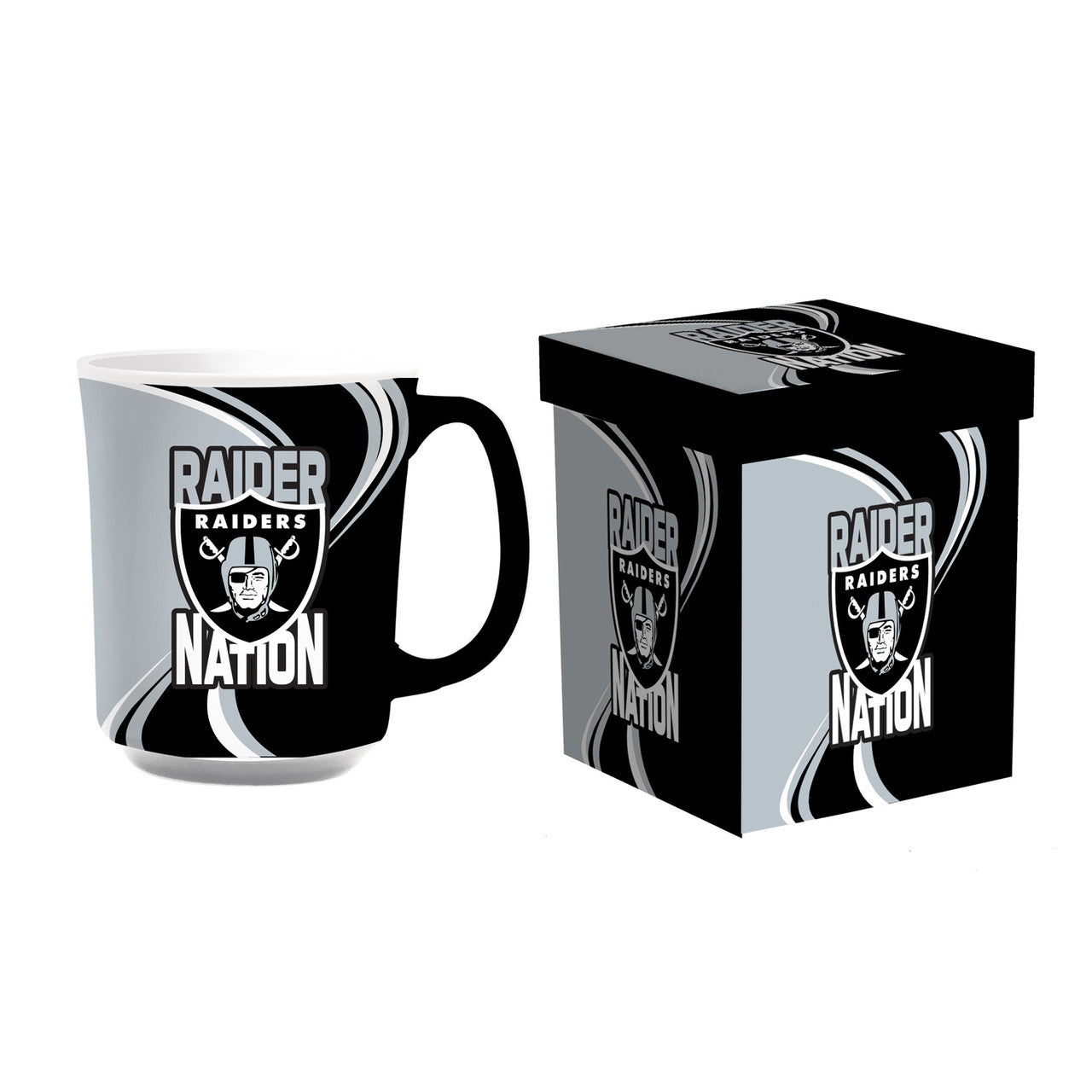 Las Vegas Raiders Coffee Mug 14oz Ceramic with Matching Box - Sports Collectibles, Sports Memorabilia, Sports Fan Shop, Sports Gifts
