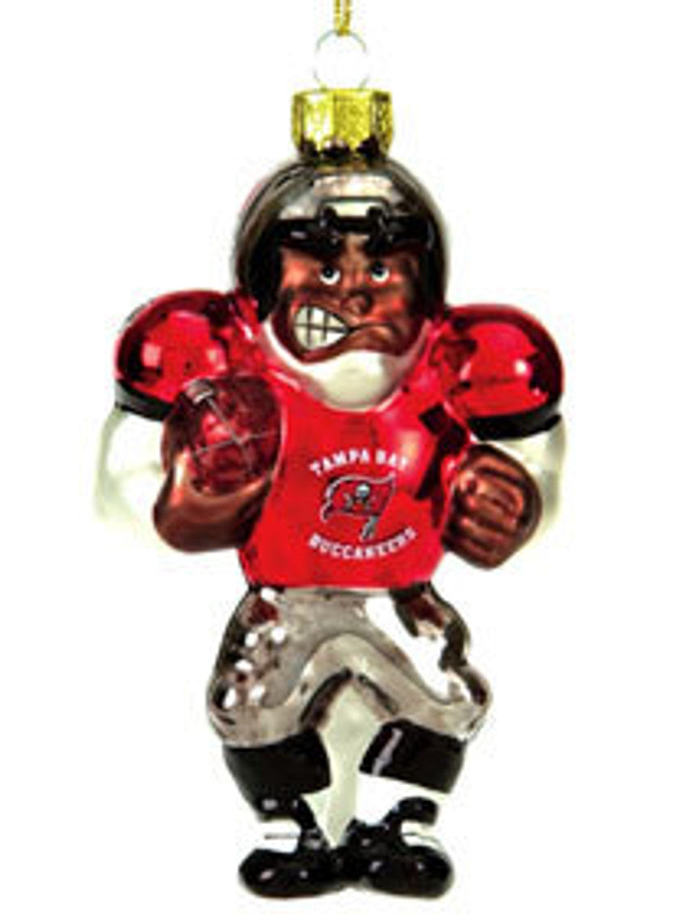 Tampa Bay Buccaneers Ornament Blown Glass Football Player CO - Sports Collectibles, Sports Memorabilia, Sports Fan Shop, Sports Gifts