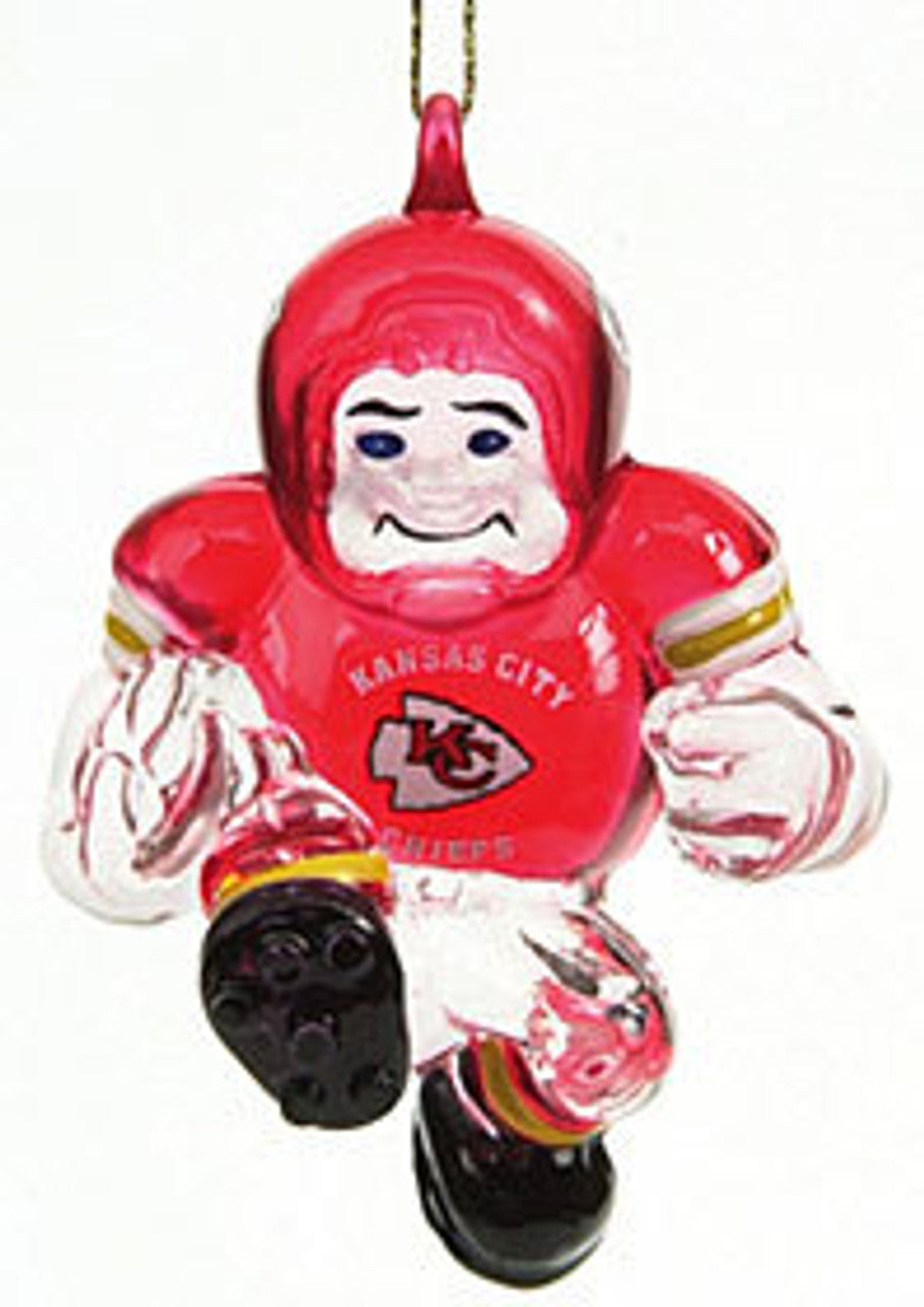 Kansas City Chiefs Ornament 3 Inch Crystal Halfback CO - Sports Collectibles, Sports Memorabilia, Sports Fan Shop, Sports Gifts
