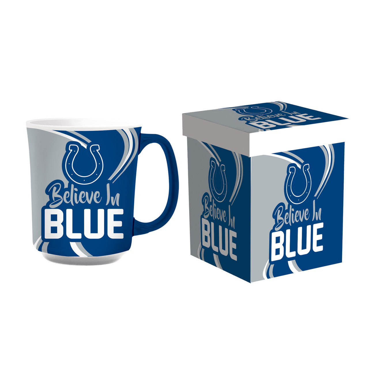Indianapolis Colts Coffee Mug 14oz Ceramic with Matching Box - Sports Collectibles, Sports Memorabilia, Sports Fan Shop, Sports Gifts