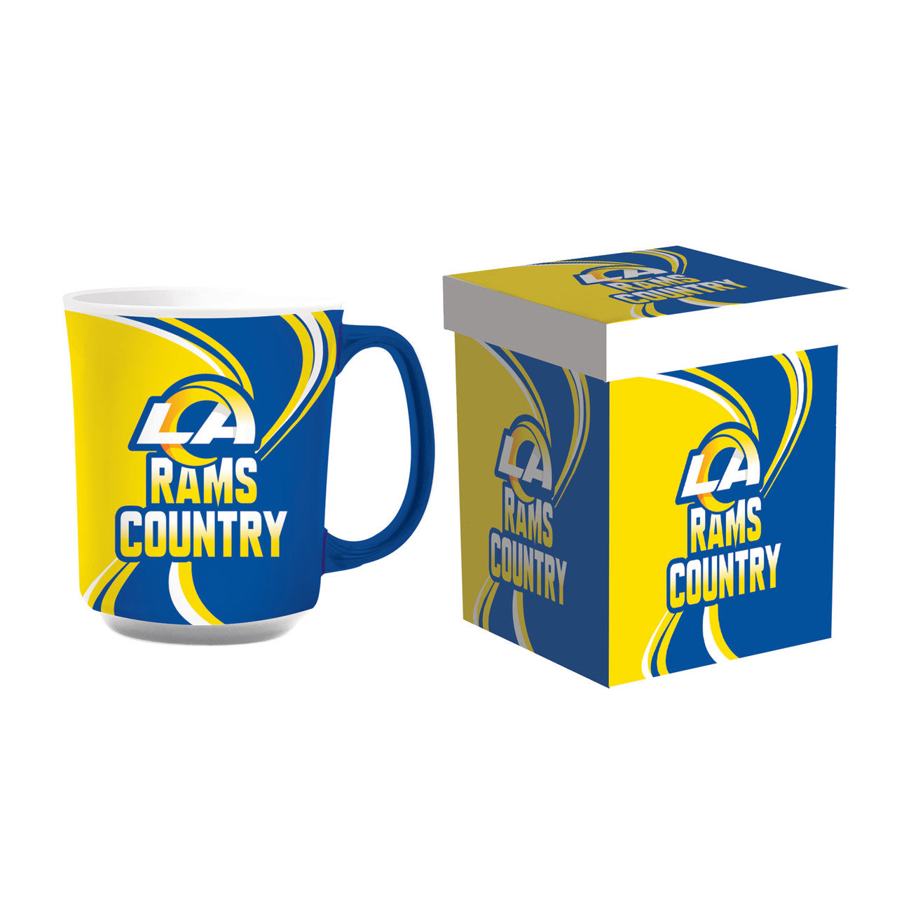 Los Angeles Rams Coffee Mug 14oz Ceramic with Matching Box - Sports Collectibles, Sports Memorabilia, Sports Fan Shop, Sports Gifts