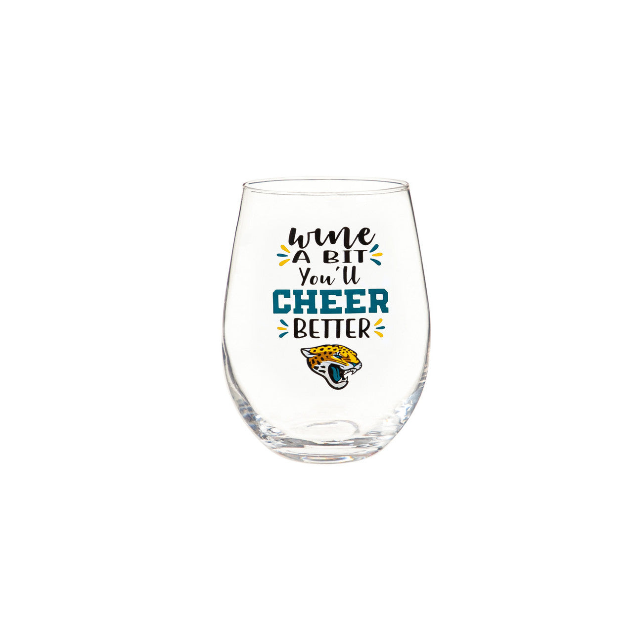 Jacksonville Jaguars Glass 17oz Wine Stemless Boxed - Sports Collectibles, Sports Memorabilia, Sports Fan Shop, Sports Gifts