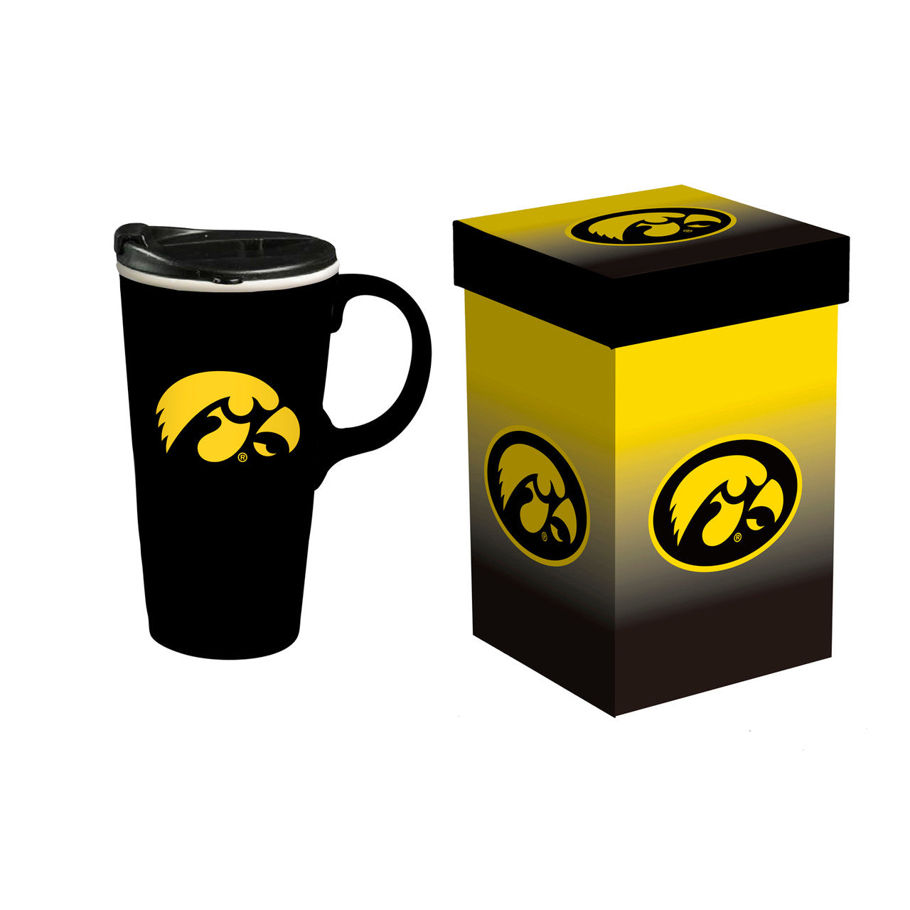 Iowa Hawkeyes Drink 17oz Travel Latte Boxed - Sports Collectibles, Sports Memorabilia, Sports Fan Shop, Sports Gifts
