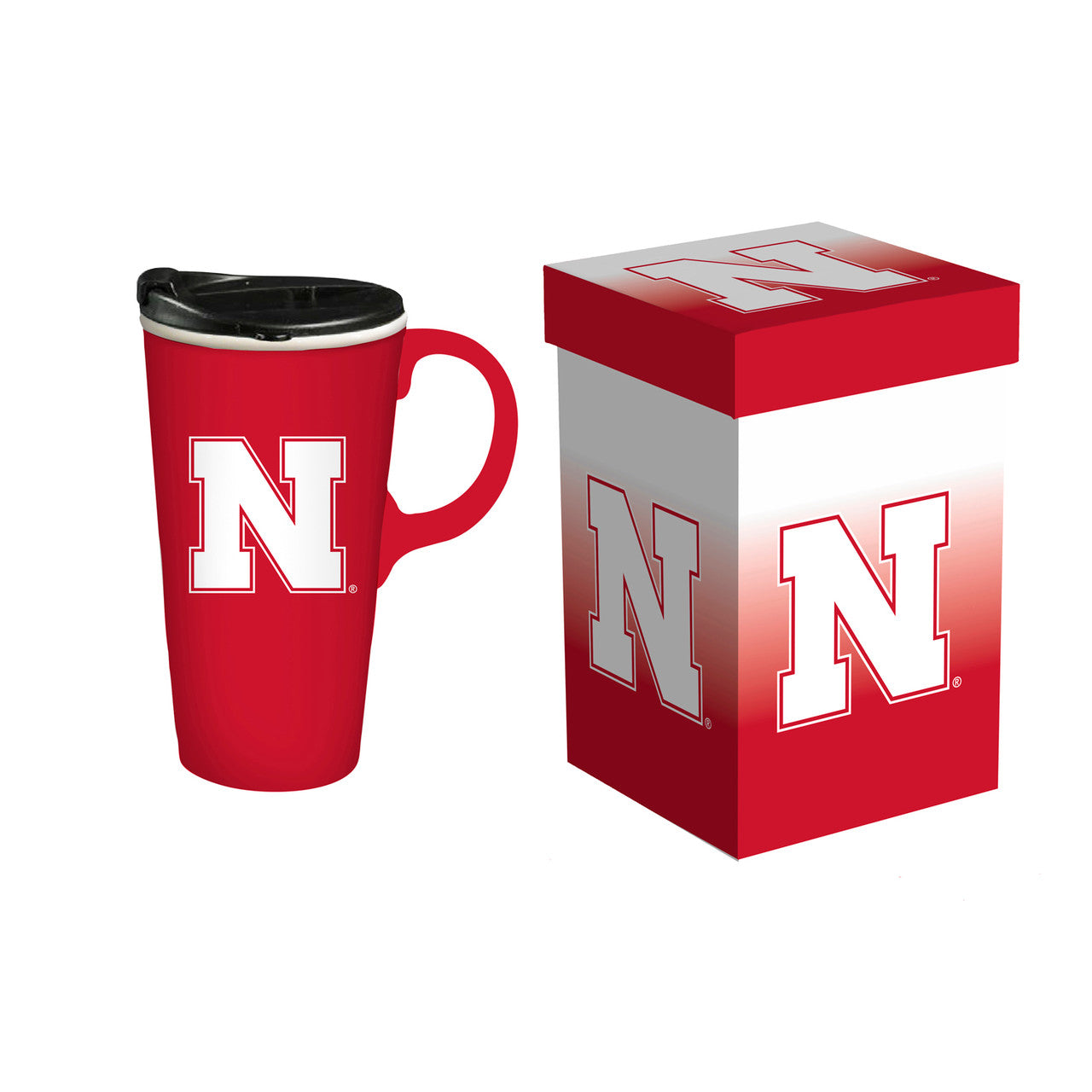 Nebraska Cornhuskers Drink 17oz Travel Latte Boxed - Sports Collectibles, Sports Memorabilia, Sports Fan Shop, Sports Gifts
