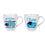 Carolina Panthers Coffee Mug 17oz Ceramic 2 Piece Set with Gift Box - Sports Collectibles, Sports Memorabilia, Sports Fan Shop, Sports Gifts