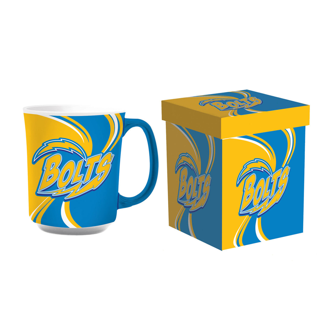 Los Angeles Chargers Coffee Mug 14oz Ceramic with Matching Box - Sports Collectibles, Sports Memorabilia, Sports Fan Shop, Sports Gifts