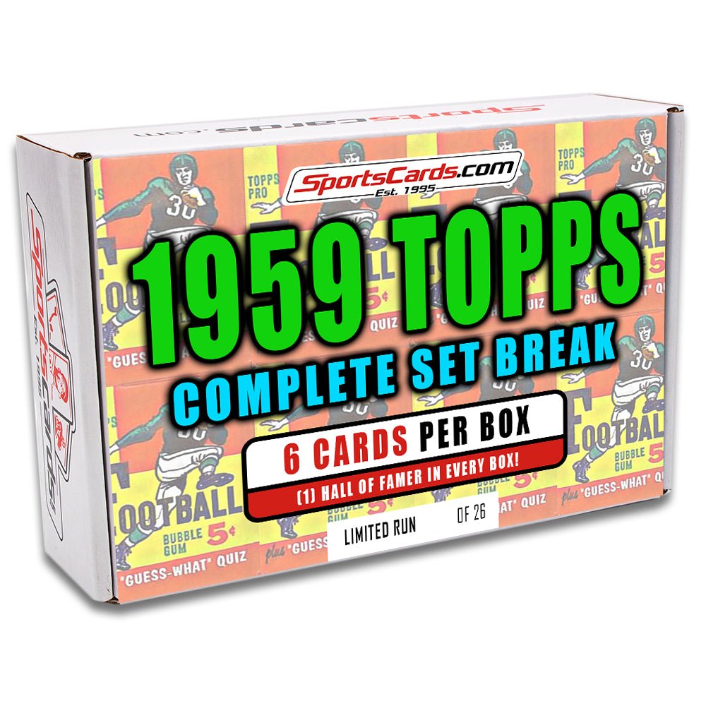 1959 TOPPS FOOTBALL COMPLETE SET BREAK - 6 CARDS PER BOX! A HOFER IN EVERY BOX! - Sports Gifts, Sports Memorabilia, Sports Collectibles, Fan Shop