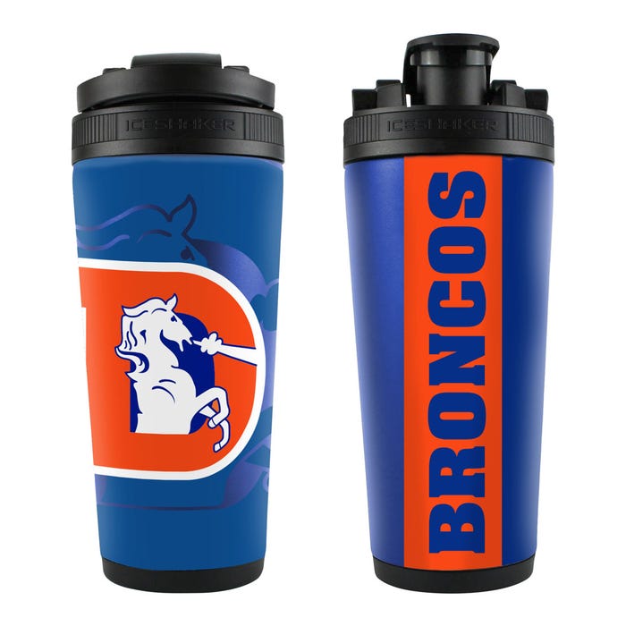 Denver Broncos classic 26oz 4D Stainless Steel Ice Shaker - Sports Gifts, Sports Memorabilia, Sports Collectibles, Fan Shop