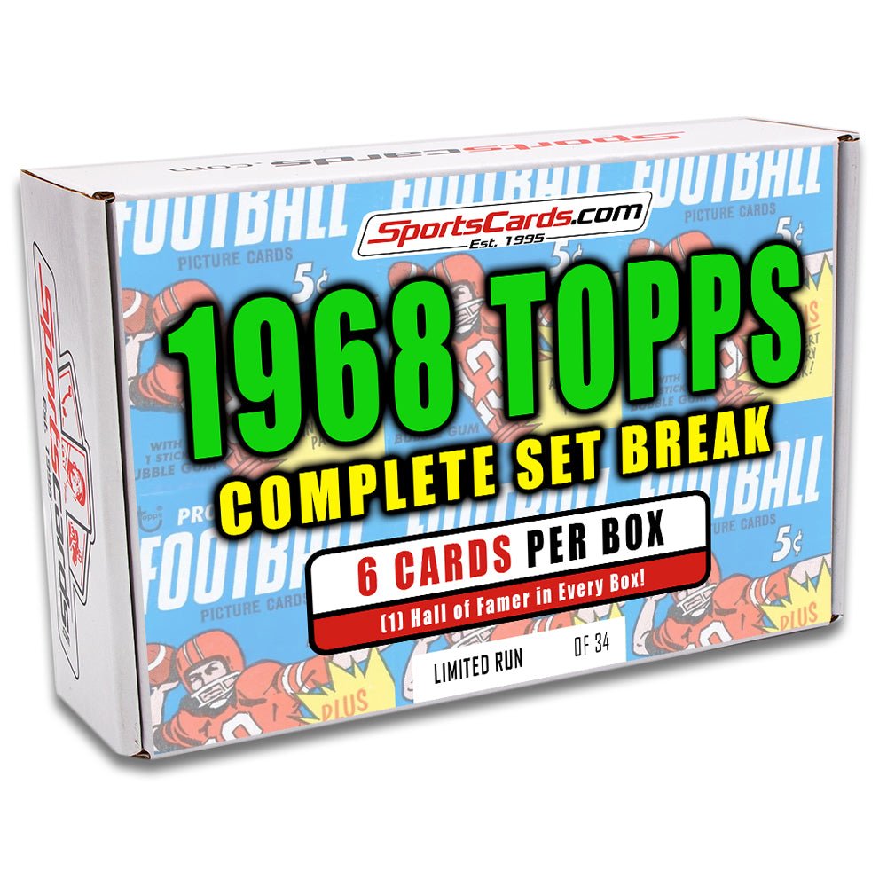 1968 TOPPS FOOTBALL COMPLETE SET BREAK - 6 CARDS PER BOX! 1 HOFER IN EVERY BOX! - Sports Gifts, Sports Memorabilia, Sports Collectibles, Fan Shop