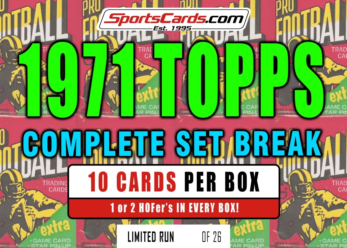 1971 TOPPS FOOTBALL COMPLETE SET BREAK - 10 CARDS PER BOX! - Sports Gifts, Sports Memorabilia, Sports Collectibles, Fan Shop