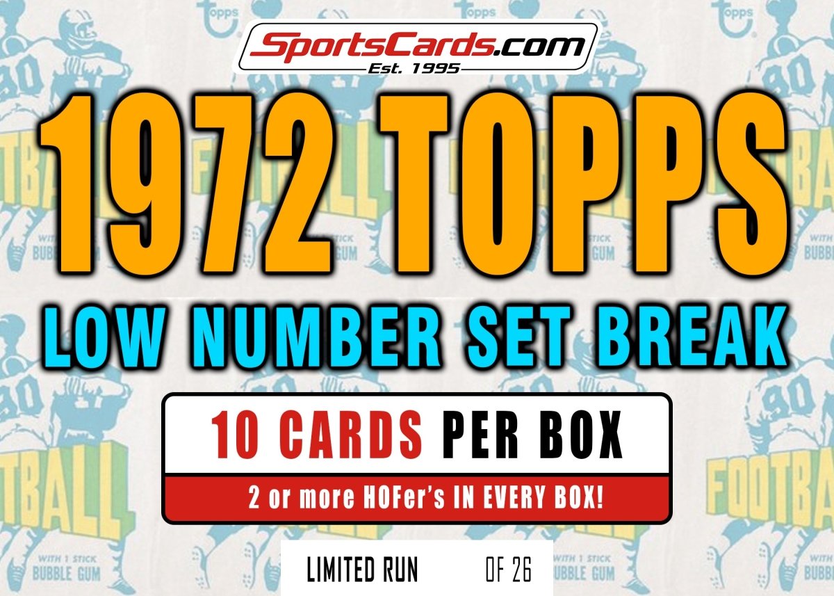 1972 TOPPS FOOTBALL LOW NUMBER SET BREAK BOX– 10 CARDS PER BOX! - Sports Gifts, Sports Memorabilia, Sports Collectibles, Fan Shop