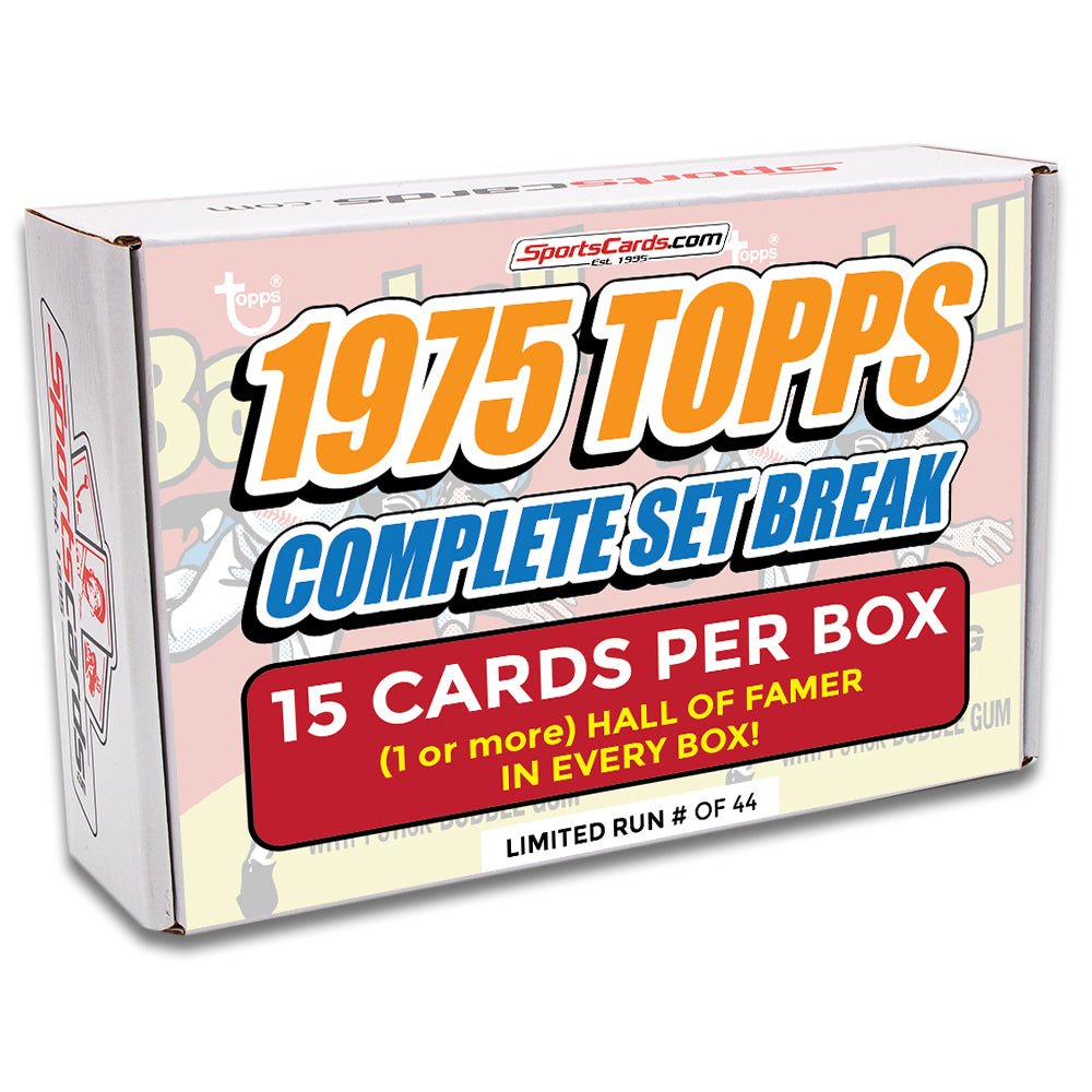 1975 TOPPS BASEBALL COMPLETE SET BREAK - 15 CARDS PER BOX! INCLUDES 1 OR MORE HOFER! - Sports Gifts, Sports Memorabilia, Sports Collectibles, Fan Shop