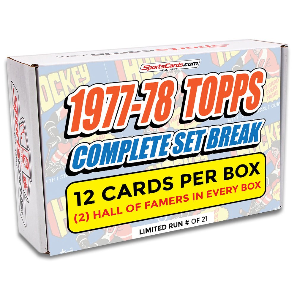 1977-78 TOPPS HOCKEY COMPLETE SET BREAK - 12 CARDS PER BOX! 2 HOFERS PER BOX! - Sports Gifts, Sports Memorabilia, Sports Collectibles, Fan Shop