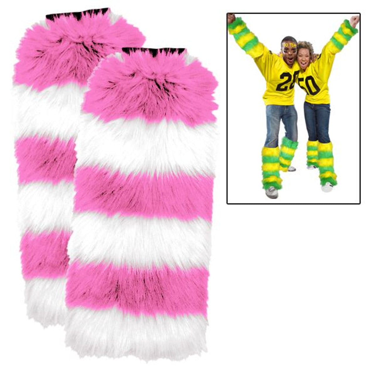 Leg Warmers 2 Pack Pink/White CO - Sports Collectibles, Sports Memorabilia, Sports Fan Shop, Sports Gifts