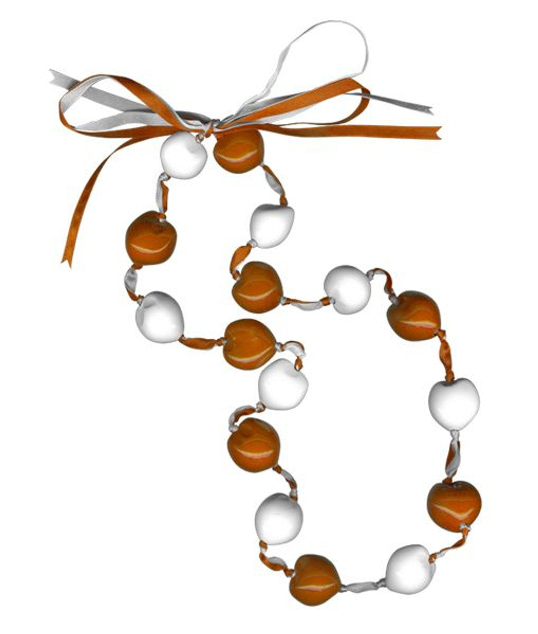 Lucky Kukui Nuts Necklace Orange/White CO - Sports Collectibles, Sports Memorabilia, Sports Fan Shop, Sports Gifts