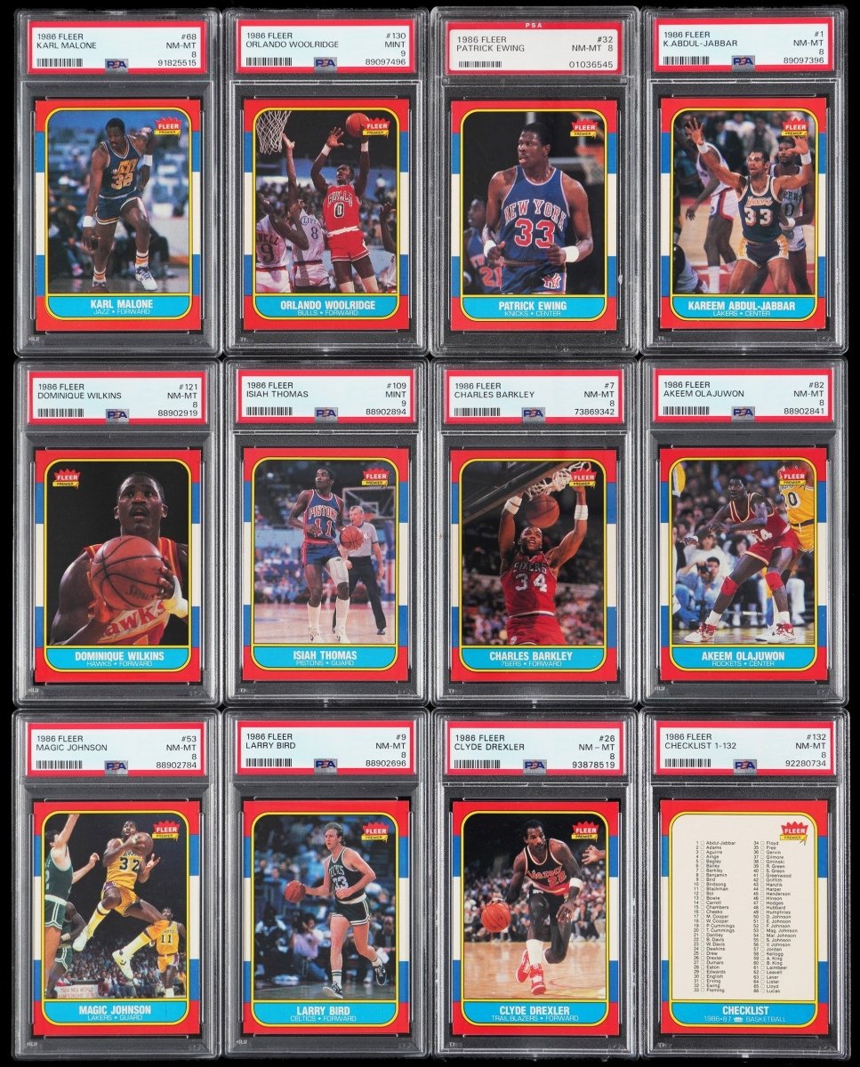 1986-87 to 1989-90 Fleer Basketball Multi-Set Break – 4 Graded Cards per Box! - Sports Gifts, Sports Memorabilia, Sports Collectibles, Fan Shop
