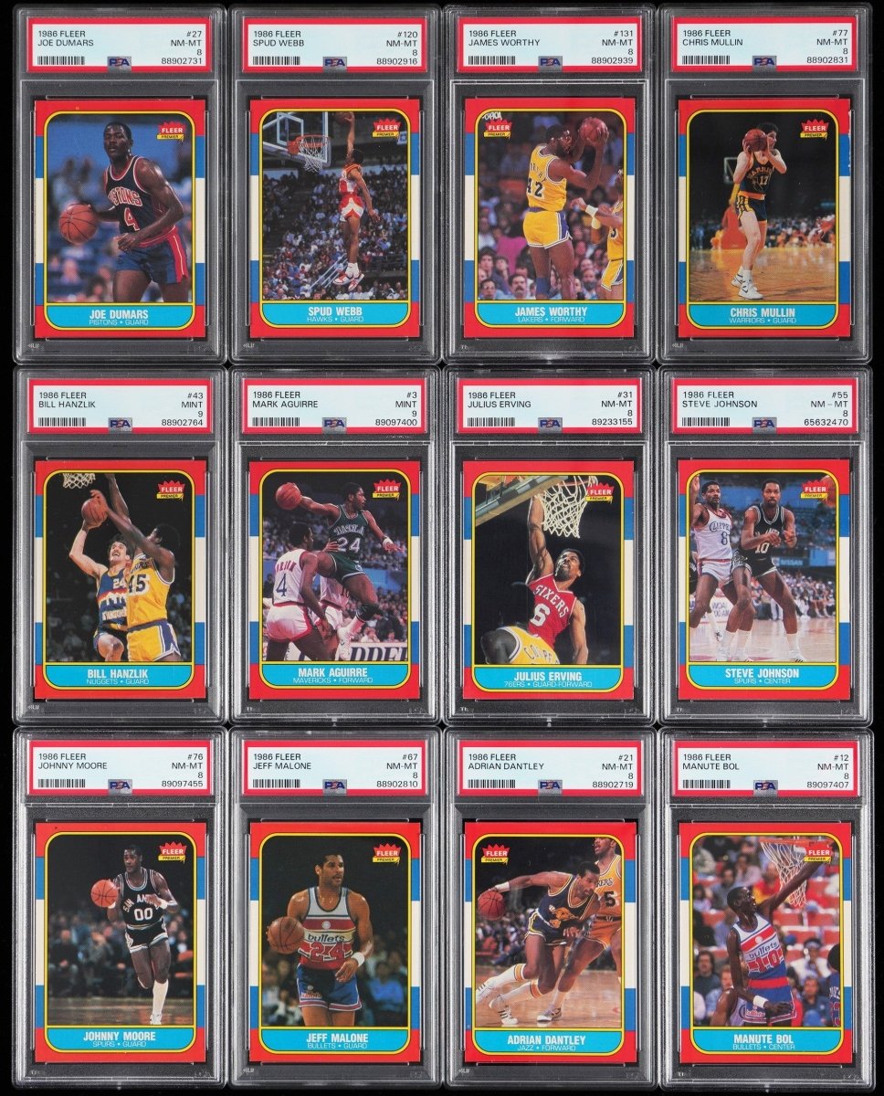 1986-87 to 1989-90 Fleer Basketball Multi-Set Break – 4 Graded Cards per Box! - Sports Gifts, Sports Memorabilia, Sports Collectibles, Fan Shop
