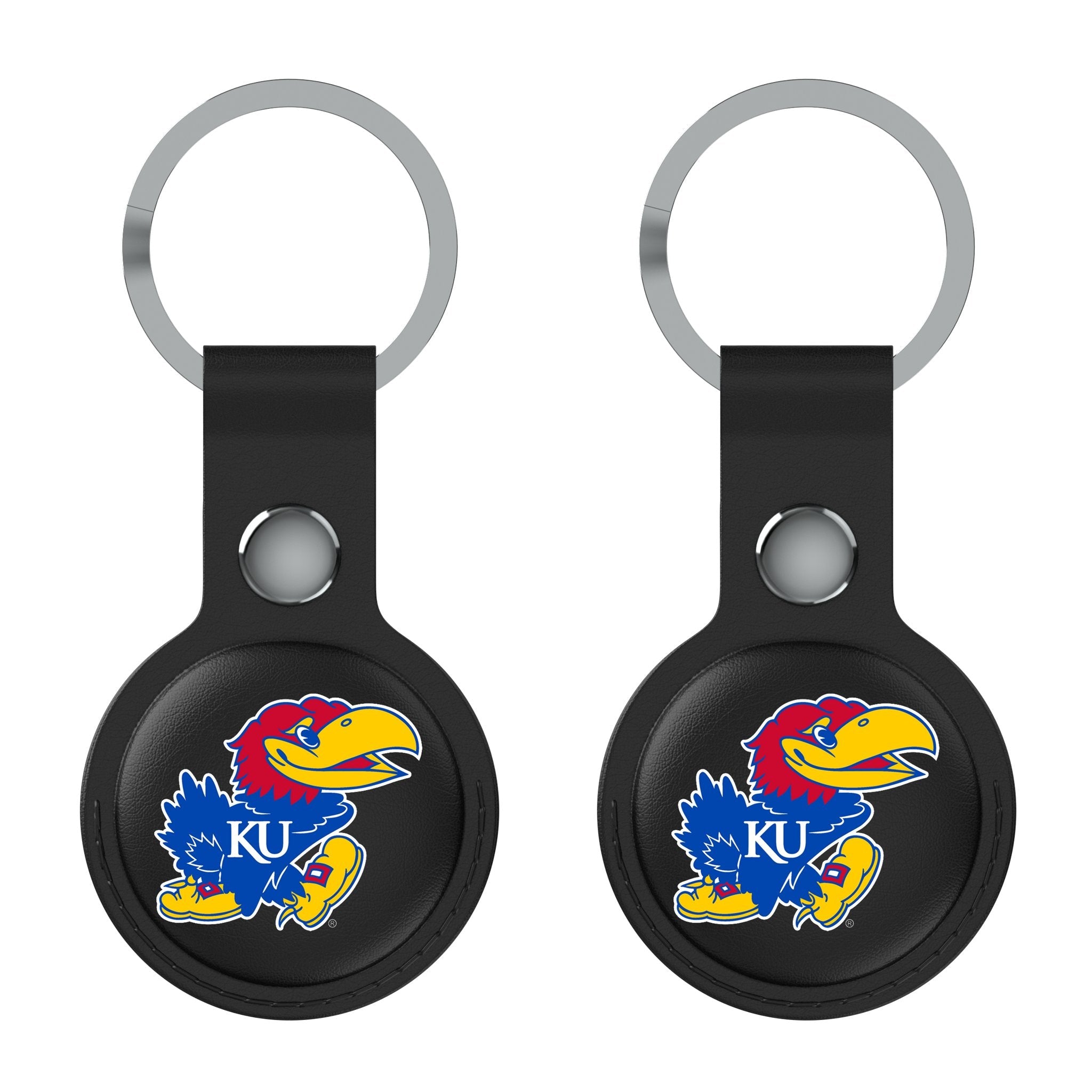 University of Kansas Jayhawks Insignia Black Airtag Holder 2-Pack - Sports Gifts, Sports Memorabilia, Sports Collectibles, Fan Shop