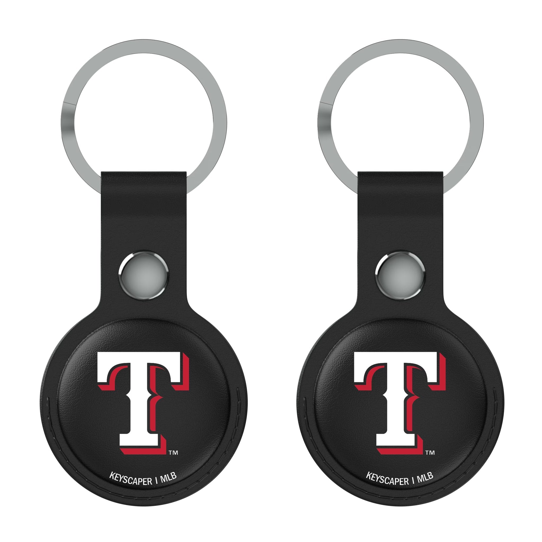 Texas Rangers Insignia Black Airtag Holder 2-Pack - Sports Gifts, Sports Memorabilia, Sports Collectibles, Fan Shop