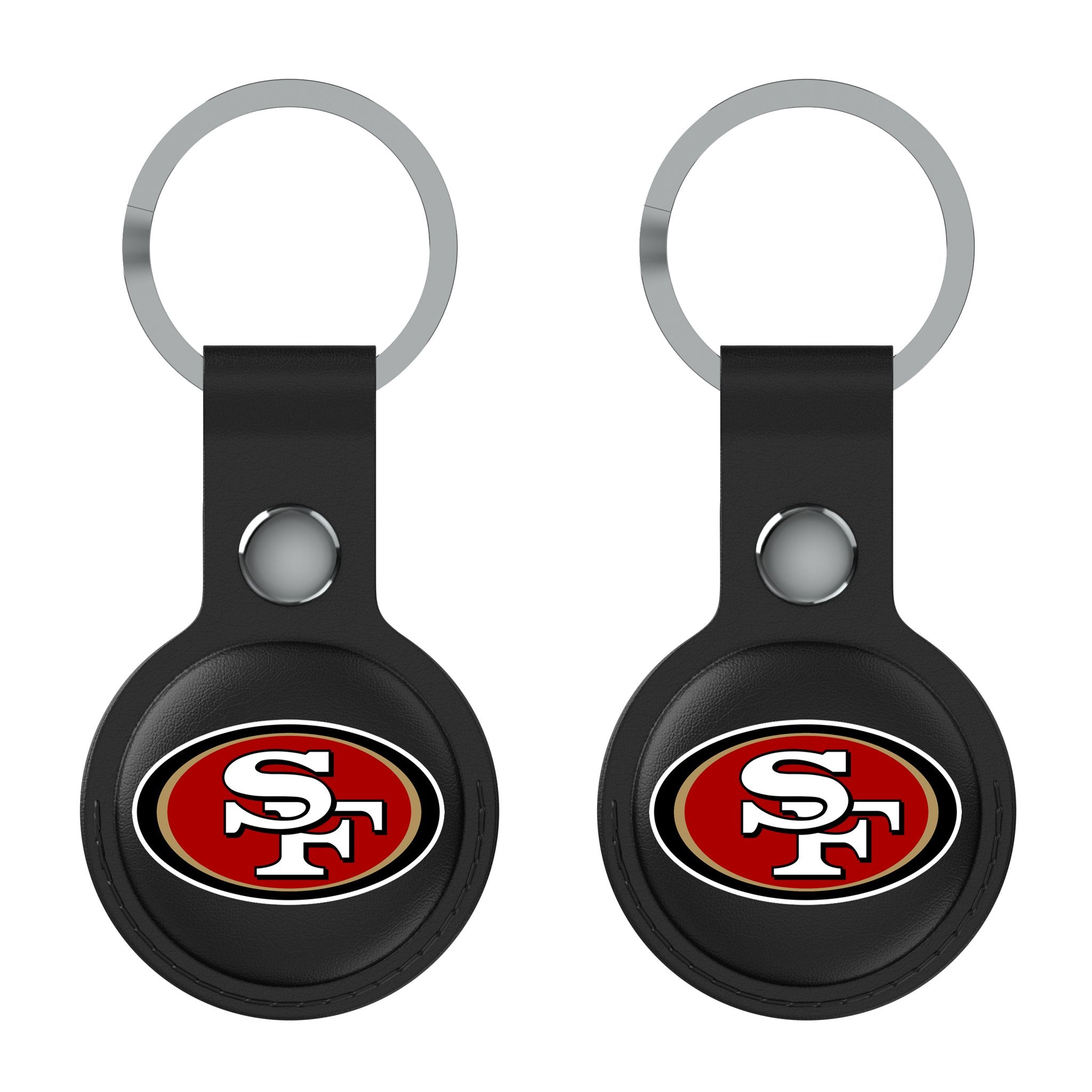 San Francisco 49ers Insignia Black Airtag Holder 2-Pack - Sports Gifts, Sports Memorabilia, Sports Collectibles, Fan Shop