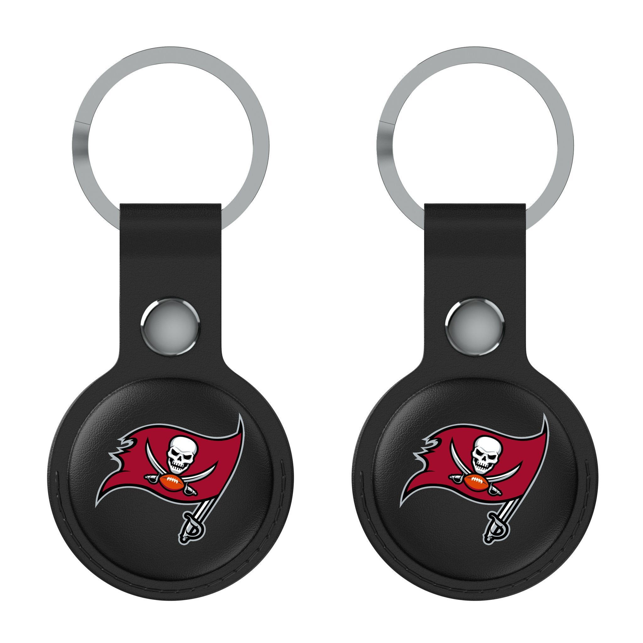Tampa Bay Buccaneers Insignia Black Airtag Holder 2-Pack - Sports Gifts, Sports Memorabilia, Sports Collectibles, Fan Shop