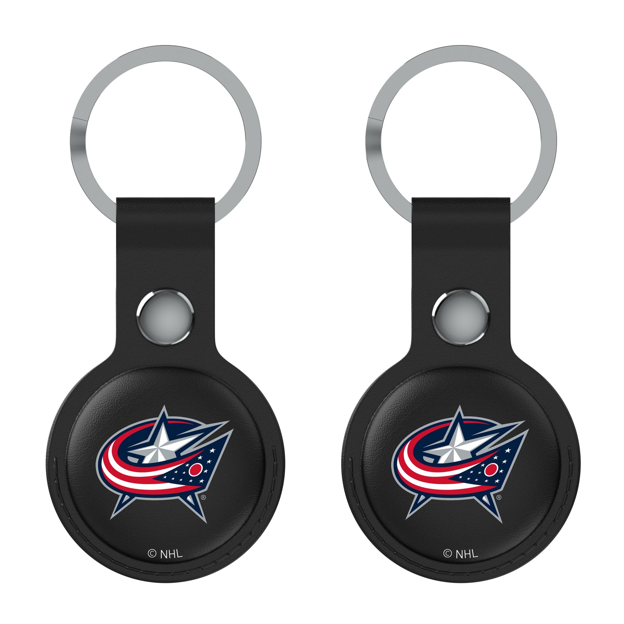 Columbus Blue Jackets Insignia Black Airtag Holder 2-Pack - Sports Gifts, Sports Memorabilia, Sports Collectibles, Fan Shop