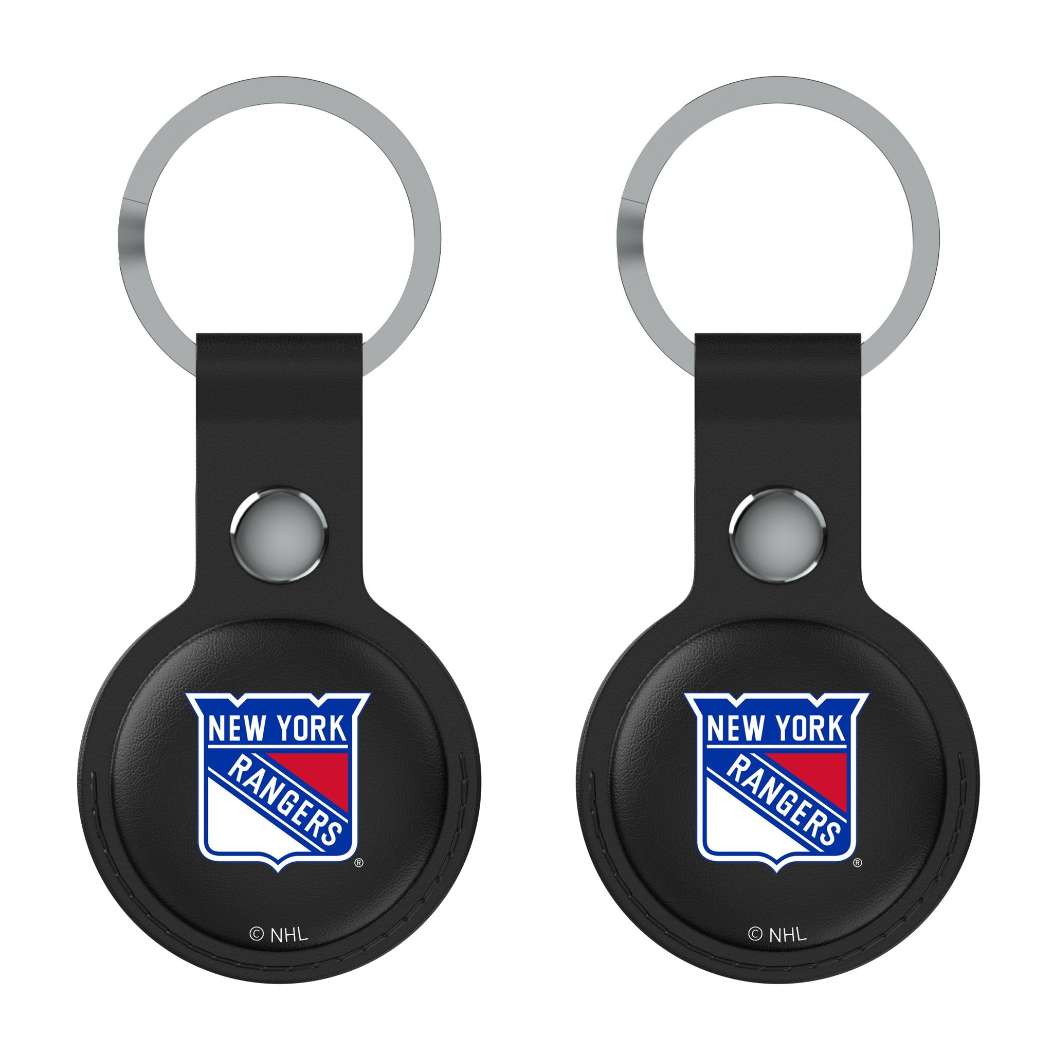 New York Rangers Insignia Black Airtag Holder 2-Pack - Sports Gifts, Sports Memorabilia, Sports Collectibles, Fan Shop