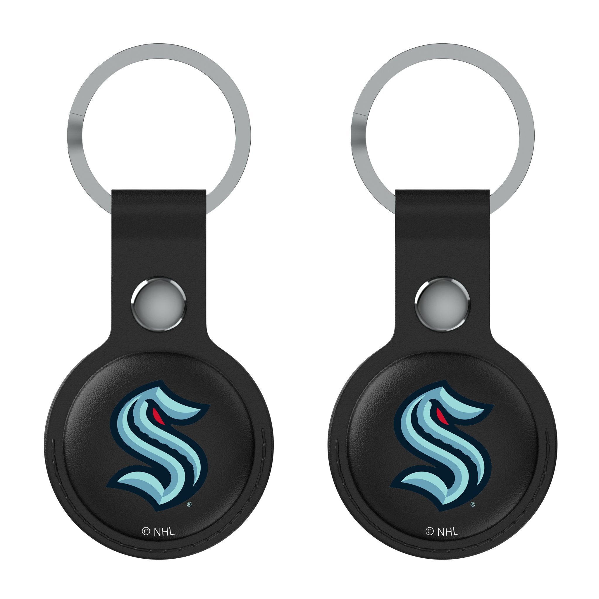 Seattle Kraken Insignia Black Airtag Holder 2-Pack - Sports Gifts, Sports Memorabilia, Sports Collectibles, Fan Shop