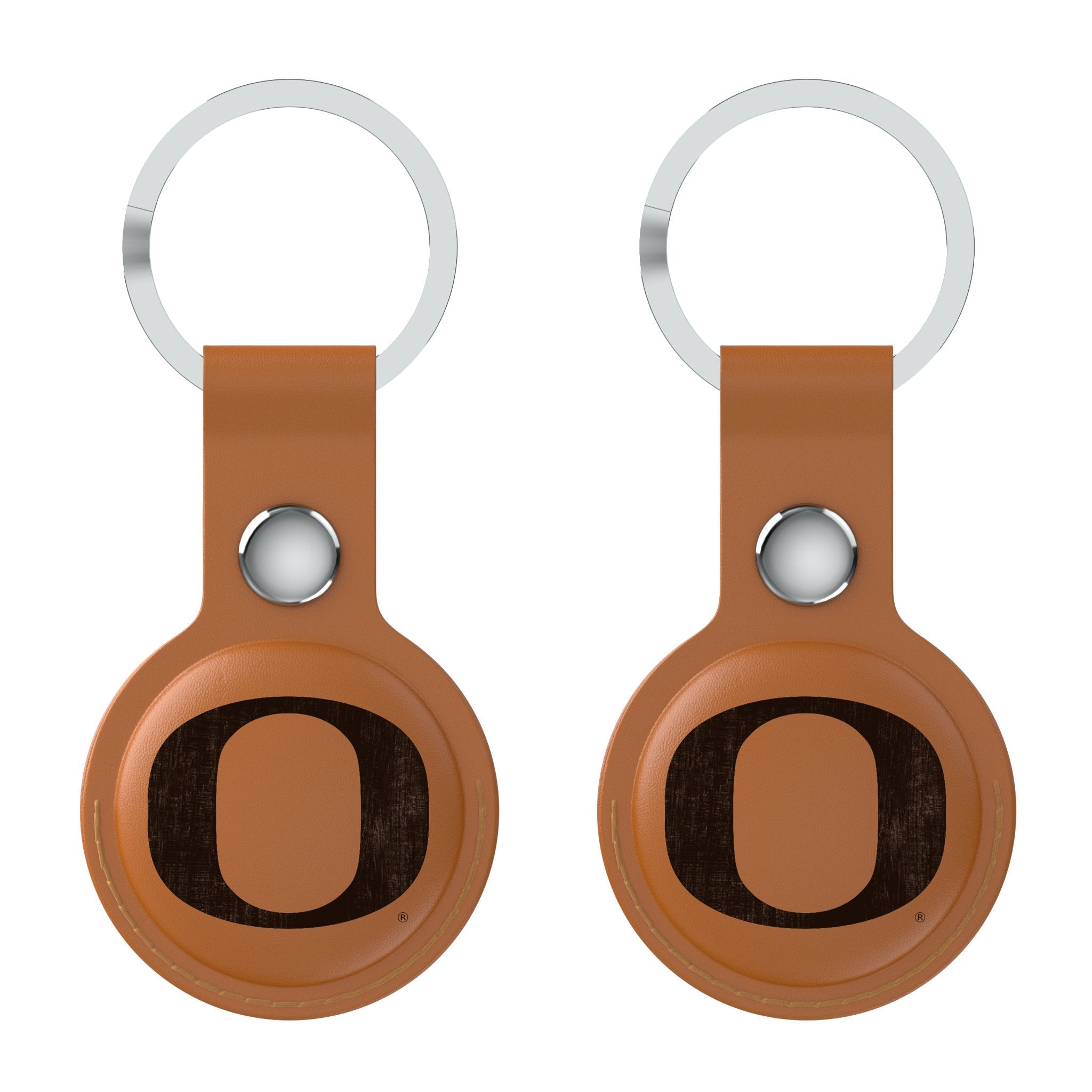 University of Oregon Ducks Burn Brown Airtag Holder 2-Pack - Sports Gifts, Sports Memorabilia, Sports Collectibles, Fan Shop