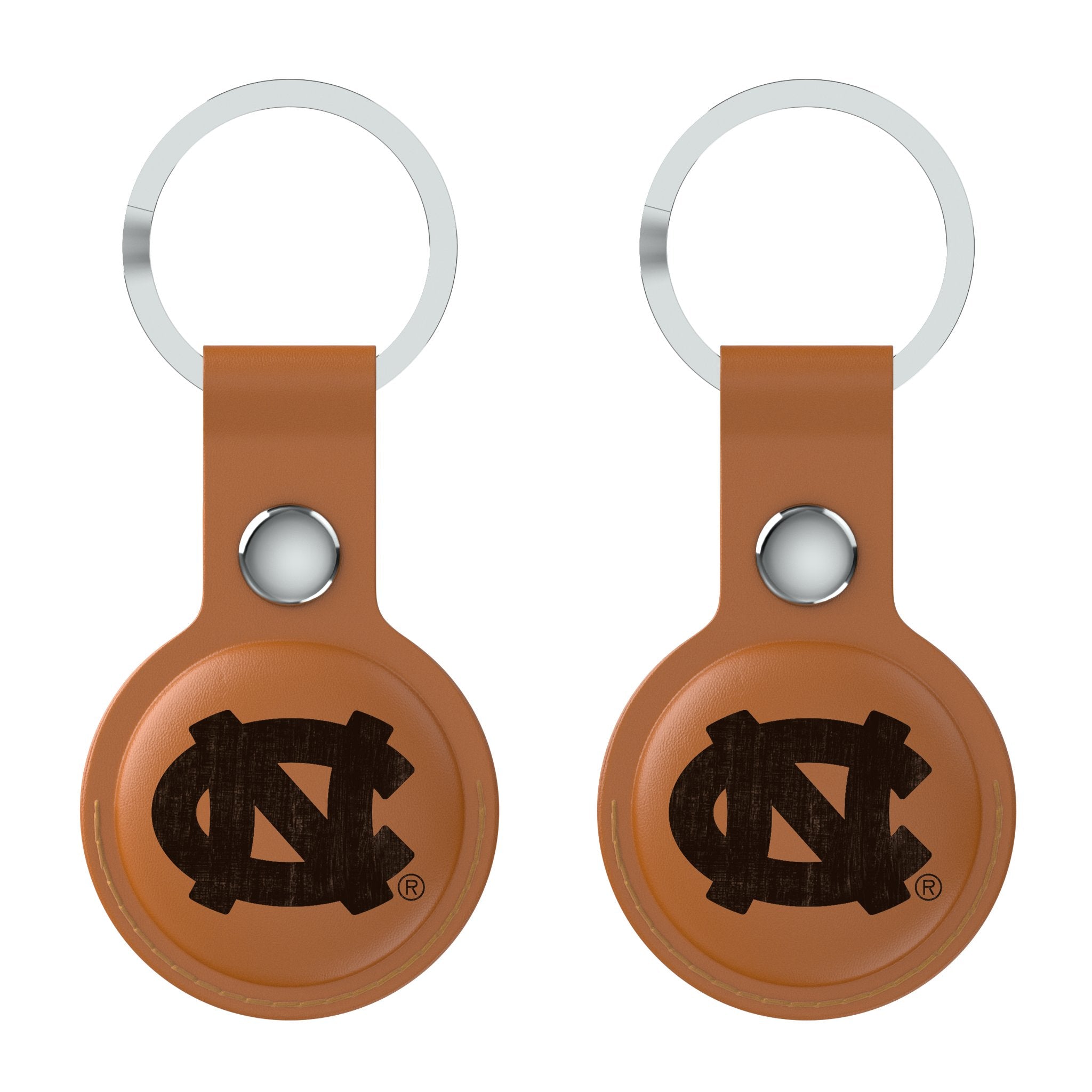 University of North Carolina Tar Heels Burn Brown Airtag Holder 2-Pack - Sports Gifts, Sports Memorabilia, Sports Collectibles, Fan Shop