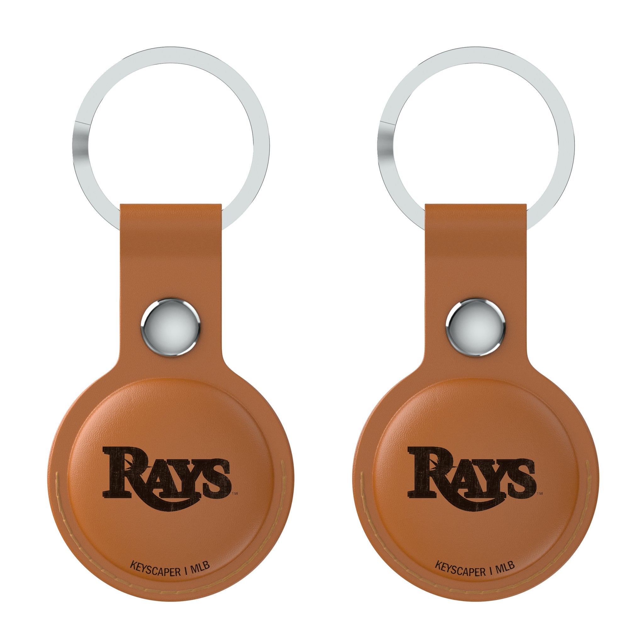 Tampa Bay Rays Burn Brown Airtag Holder 2-Pack - Sports Gifts, Sports Memorabilia, Sports Collectibles, Fan Shop