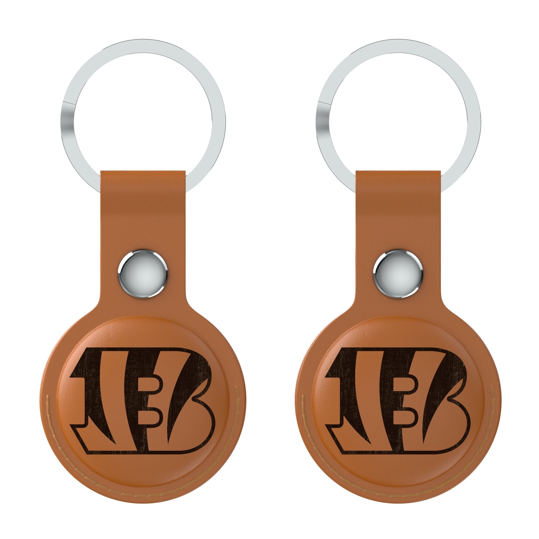 Cincinnati Bengals Burn Brown Airtag Holder 2-Pack - Sports Gifts, Sports Memorabilia, Sports Collectibles, Fan Shop