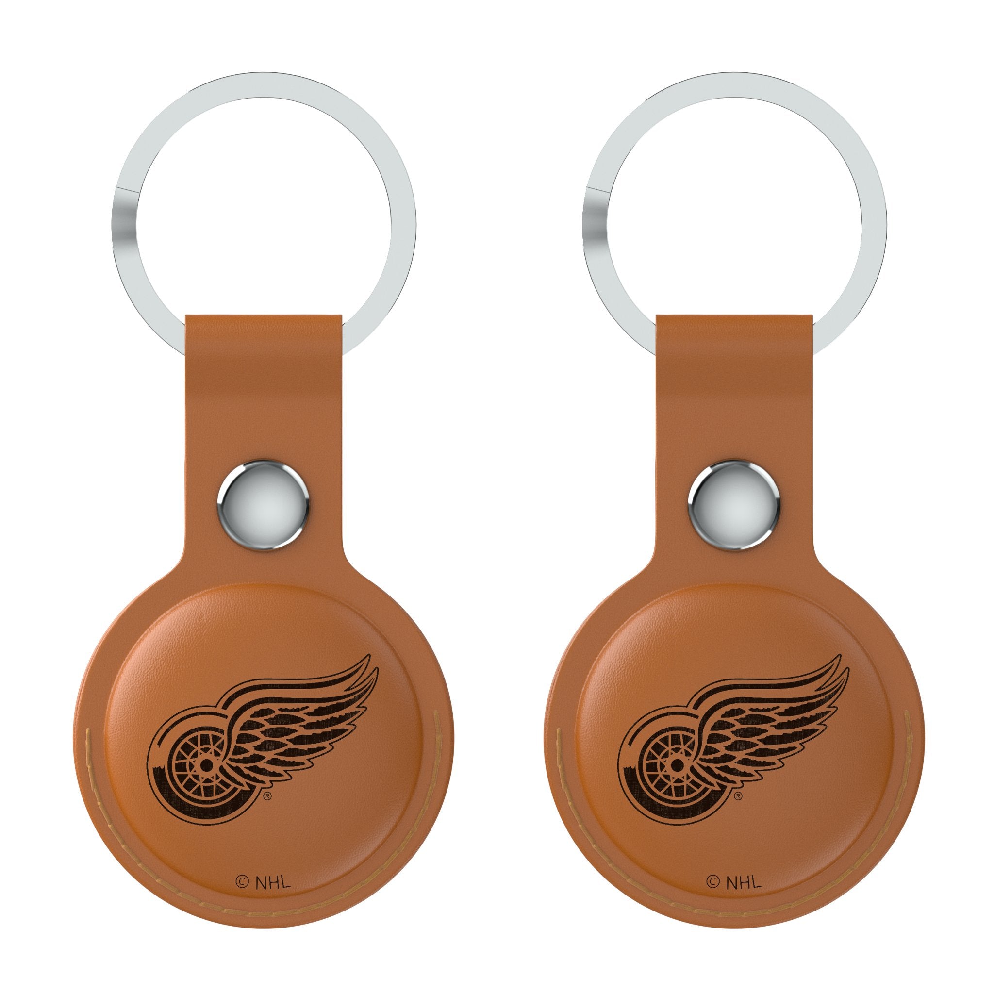 Detroit Red Wings Burn Brown Airtag Holder 2-Pack - Sports Gifts, Sports Memorabilia, Sports Collectibles, Fan Shop