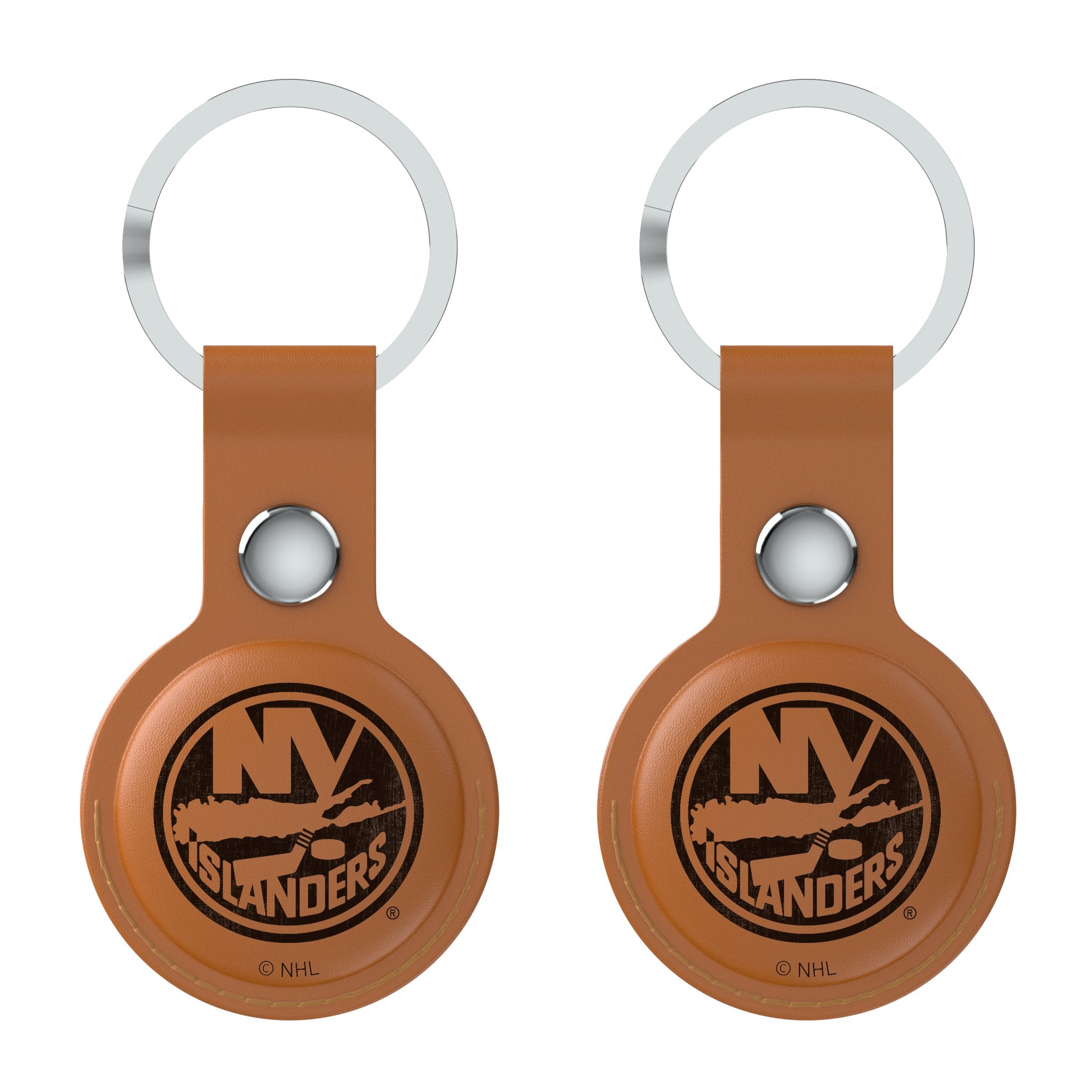 New York Islanders Burn Brown Airtag Holder 2-Pack - Sports Gifts, Sports Memorabilia, Sports Collectibles, Fan Shop