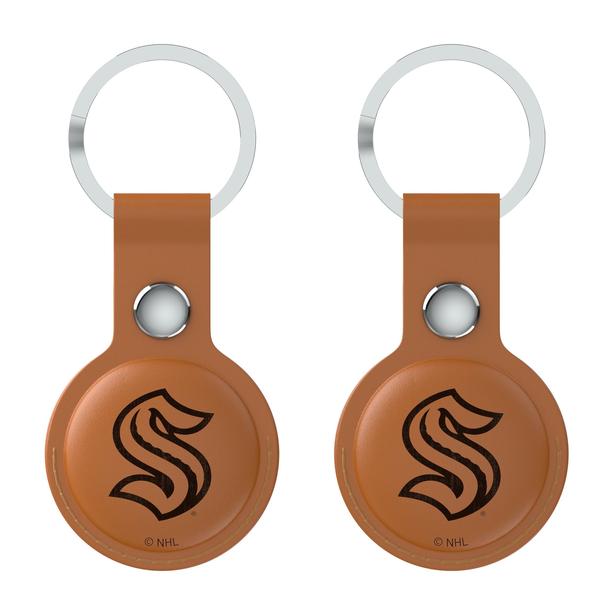 Seattle Kraken Burn Brown Airtag Holder 2-Pack - Sports Gifts, Sports Memorabilia, Sports Collectibles, Fan Shop