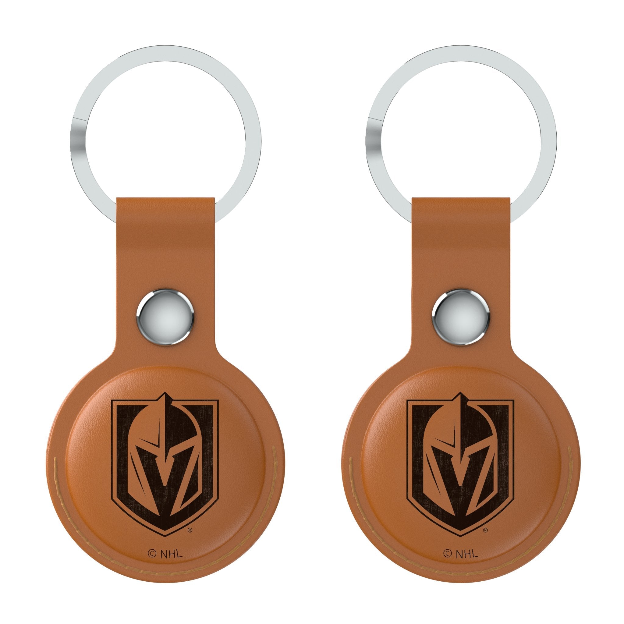 Vegas Golden Knights Burn Brown Airtag Holder 2-Pack - Sports Gifts, Sports Memorabilia, Sports Collectibles, Fan Shop