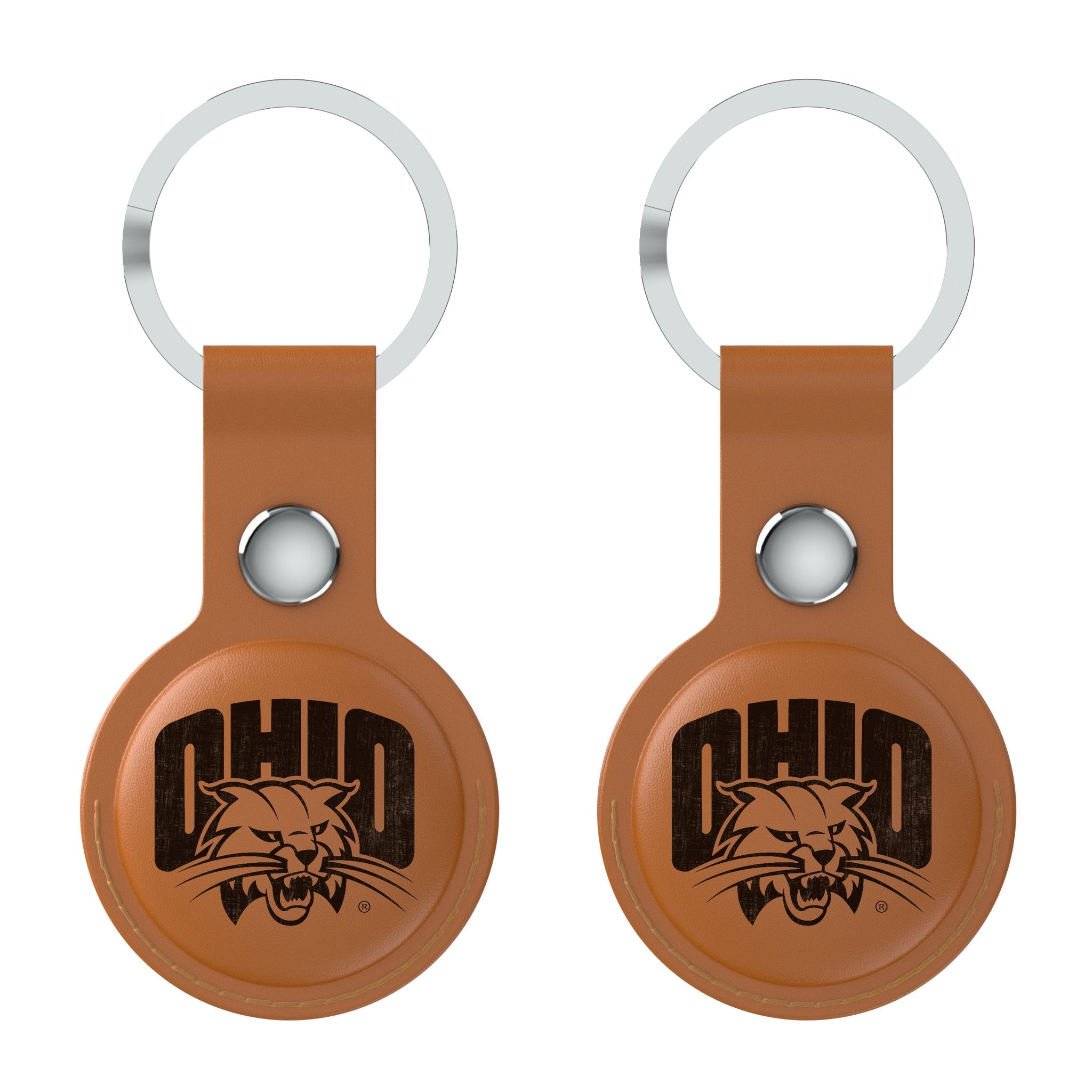 Ohio University Bobcats Burn Brown Airtag Holder 2-Pack - Sports Gifts, Sports Memorabilia, Sports Collectibles, Fan Shop