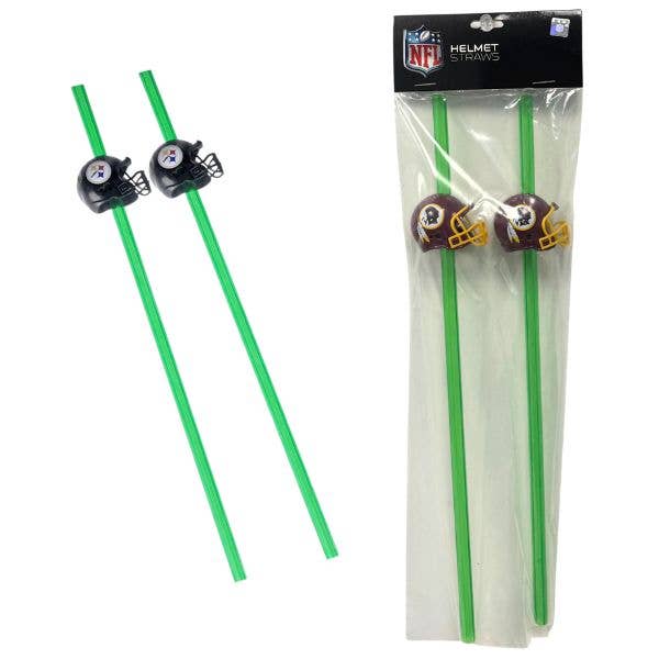 Washington Redskins - 2Pack Team Sip Helmet Straws - 12"