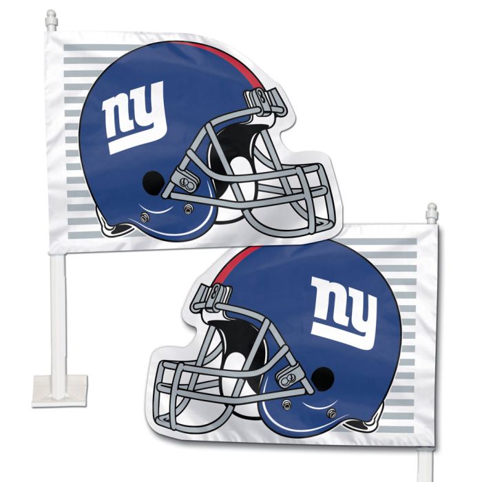 New York Giants Shaped Car Flag - Sports Collectibles, Sports Memorabilia, Sports Fan Shop, Sports Gifts