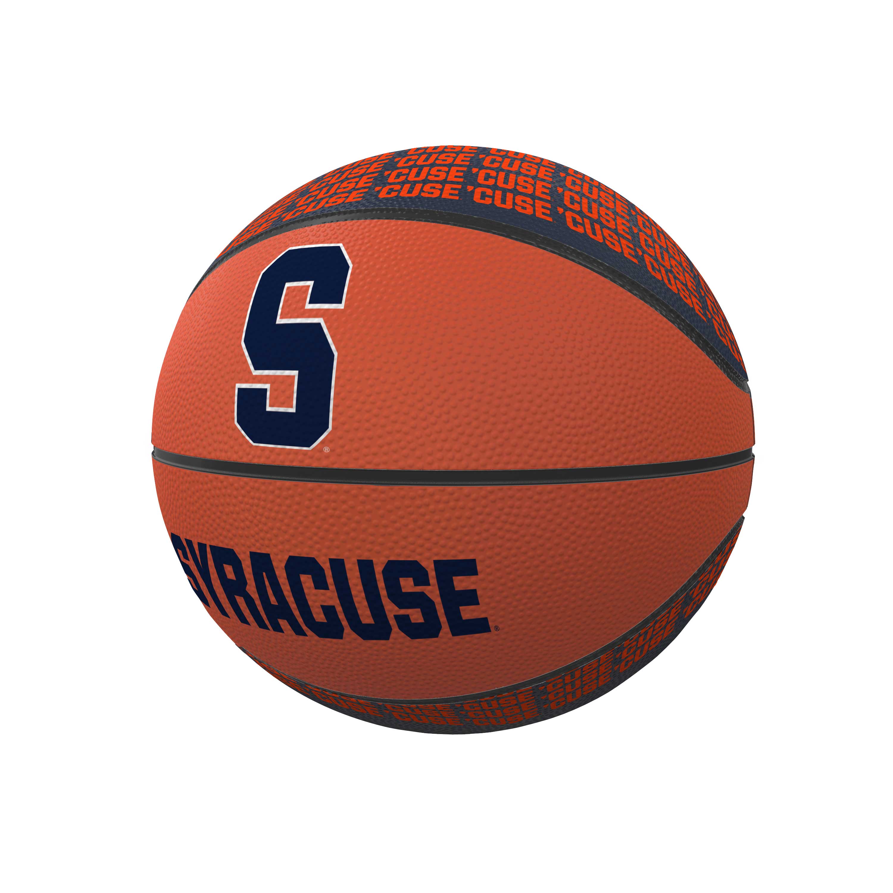 Syracuse Repeating Logo Mini-Size Rubber Basketball